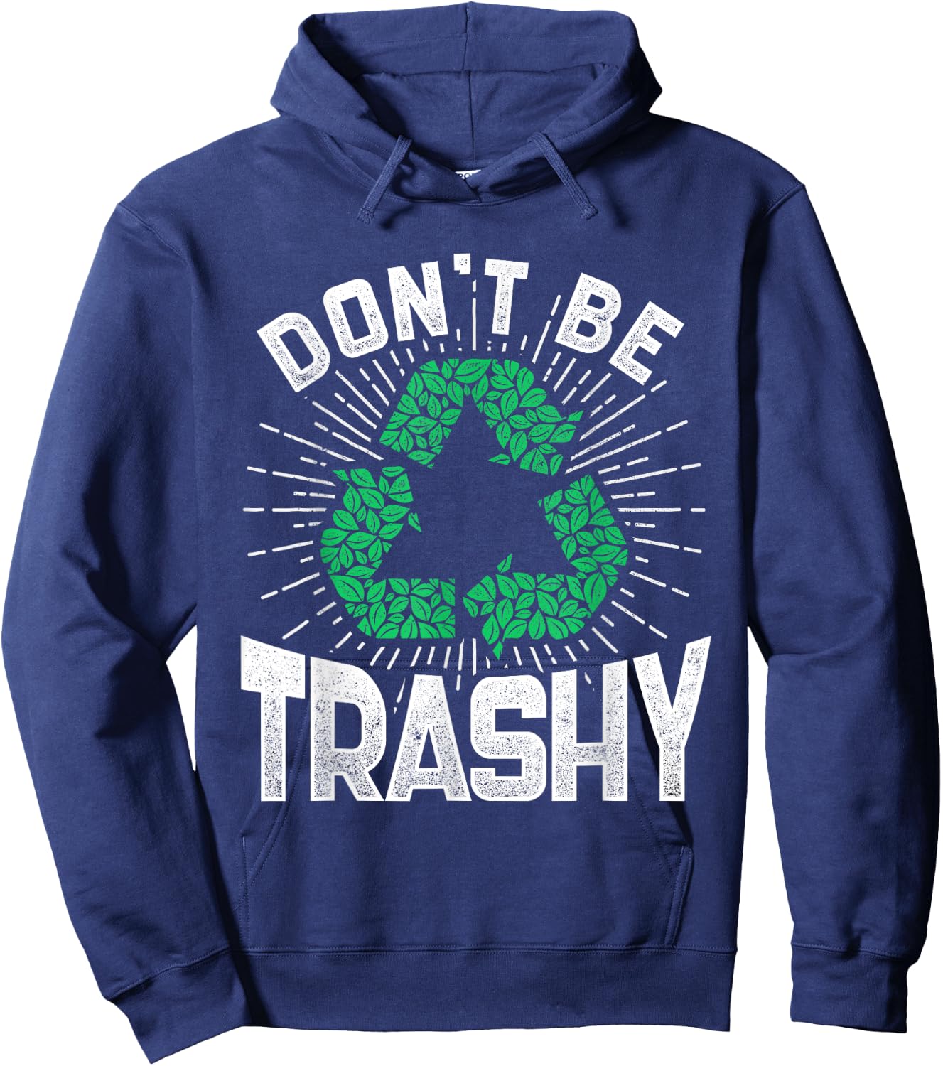 Climate Change Recycling Zero Waste Management Go Green Hoodie - Hoodie | Navy