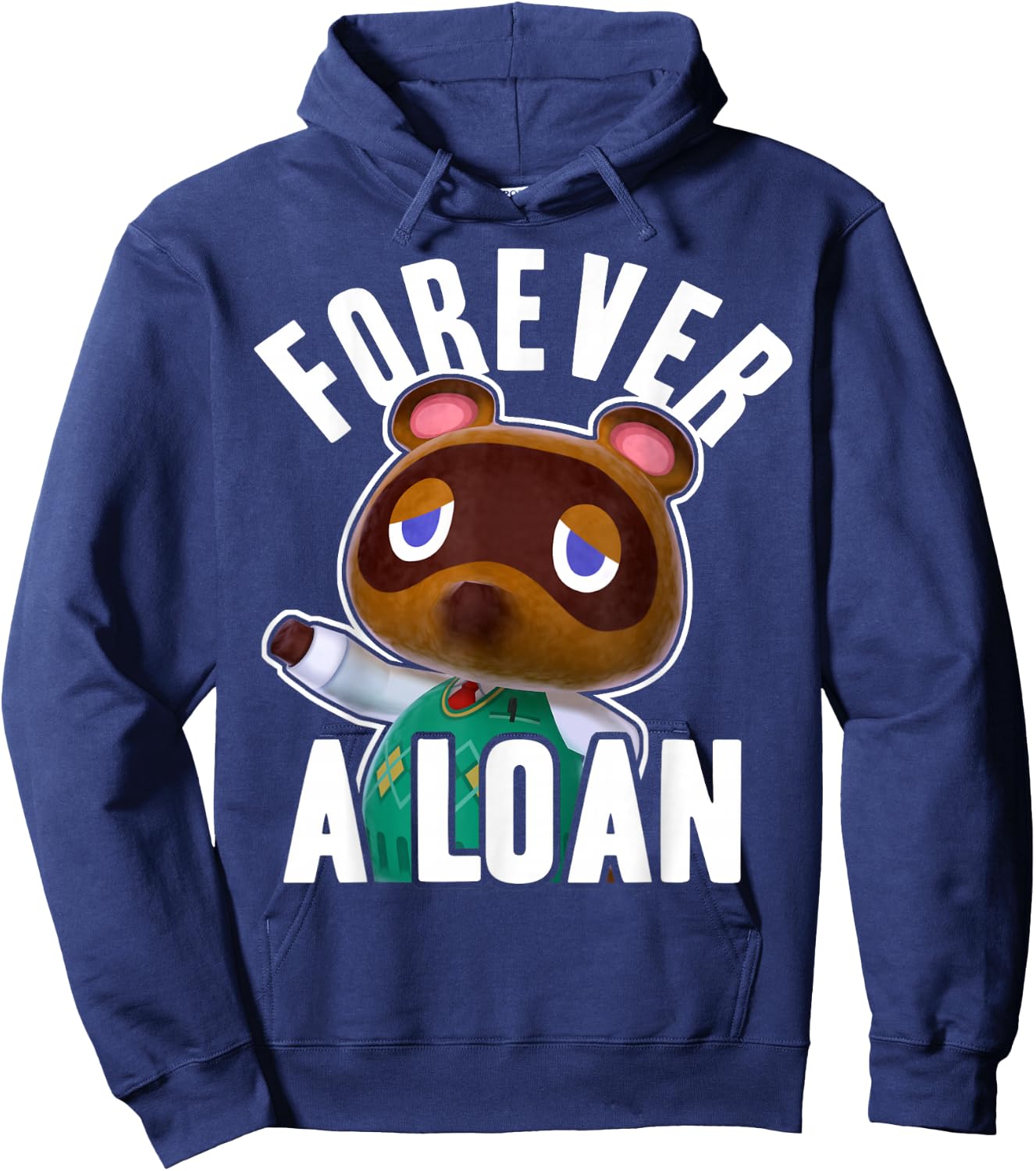Animal Crossing Tom Nook Forever A Loan Small Hoodie - Hoodie | Navy