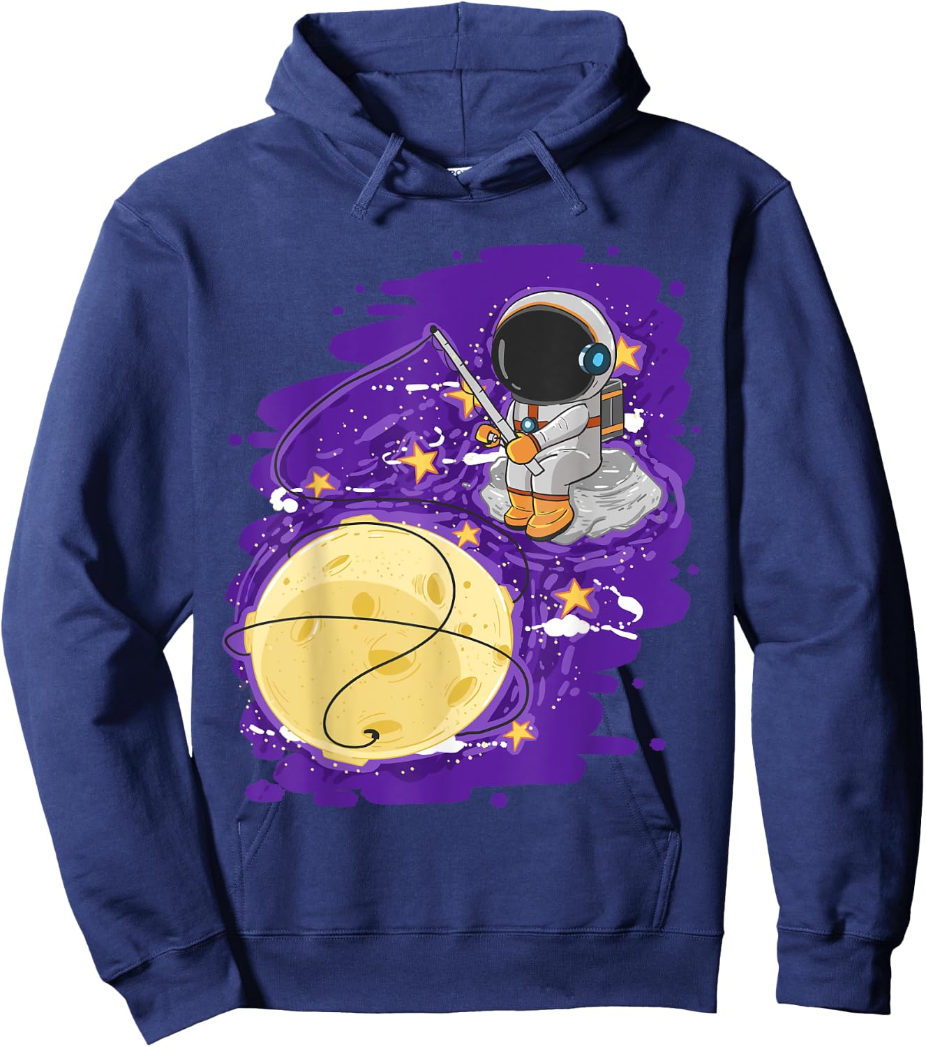 Astronaut Fishing Cute Spaceman Galaxy Space Lover Boys Gift Hoodie - Hoodie | Navy