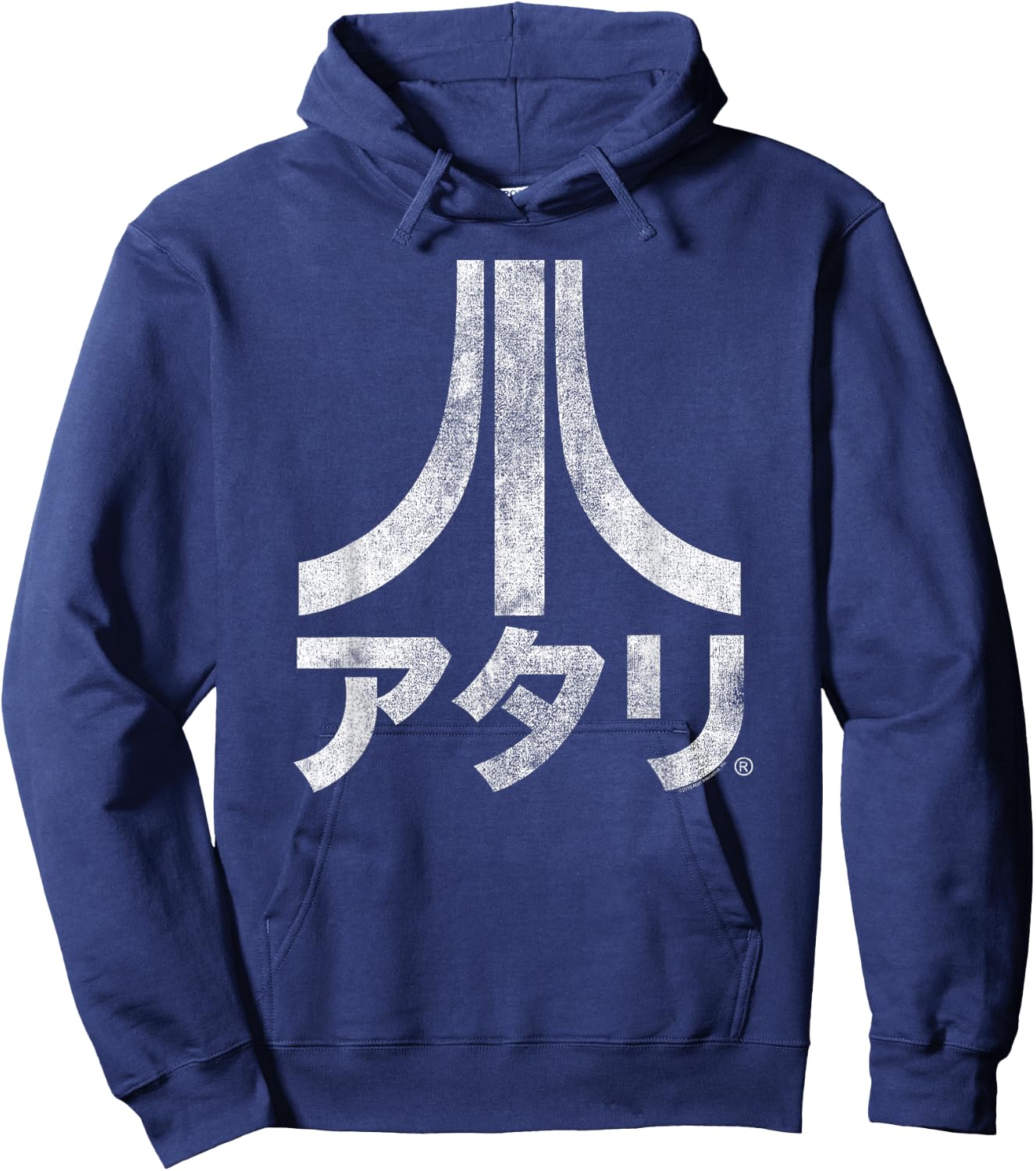 ATARI Logo Japanese Burnout Hoodie - Hoodie | Navy