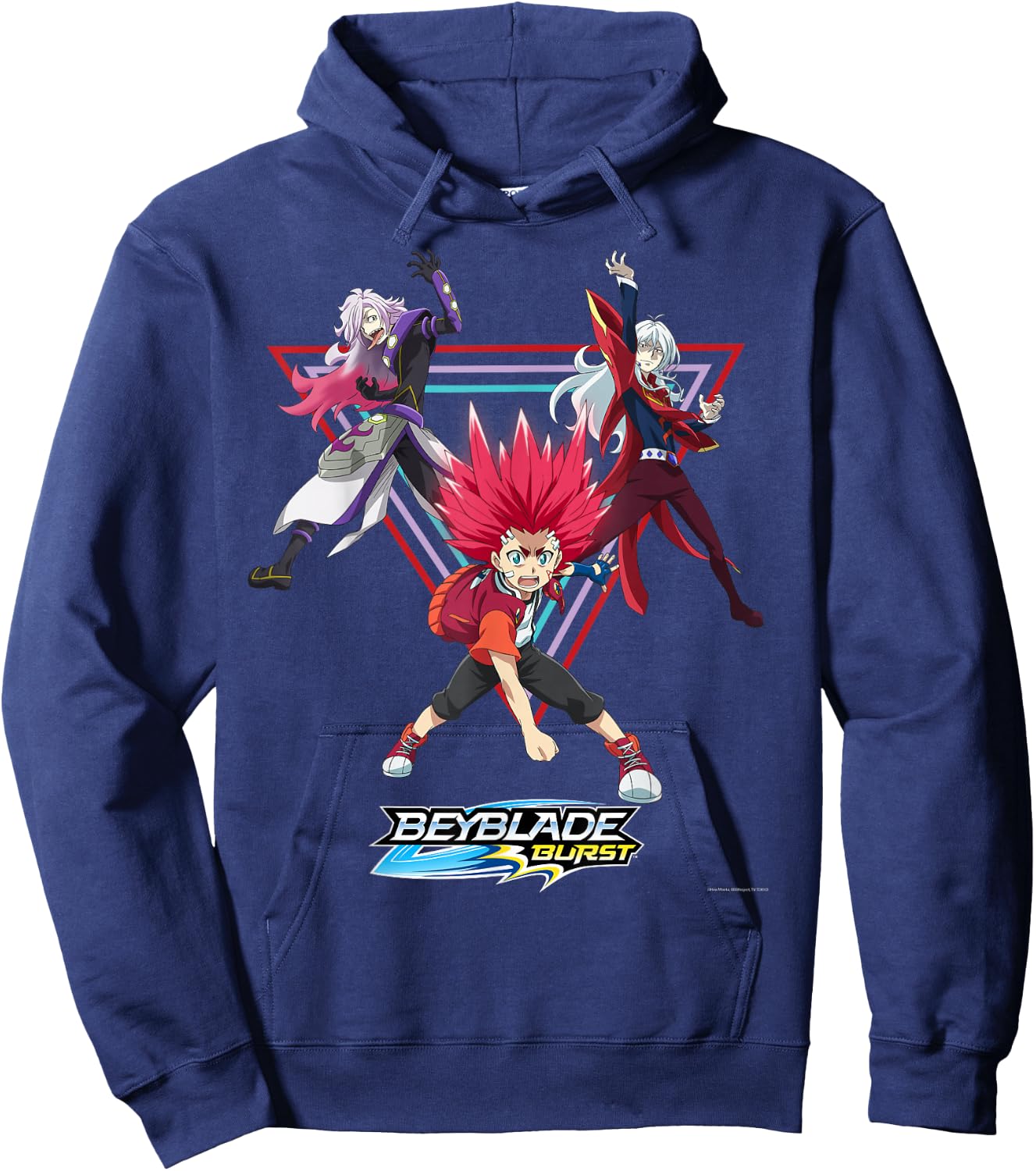 Beyblade Burst Turbo Triangle Group Small Hoodie - Hoodie | Navy