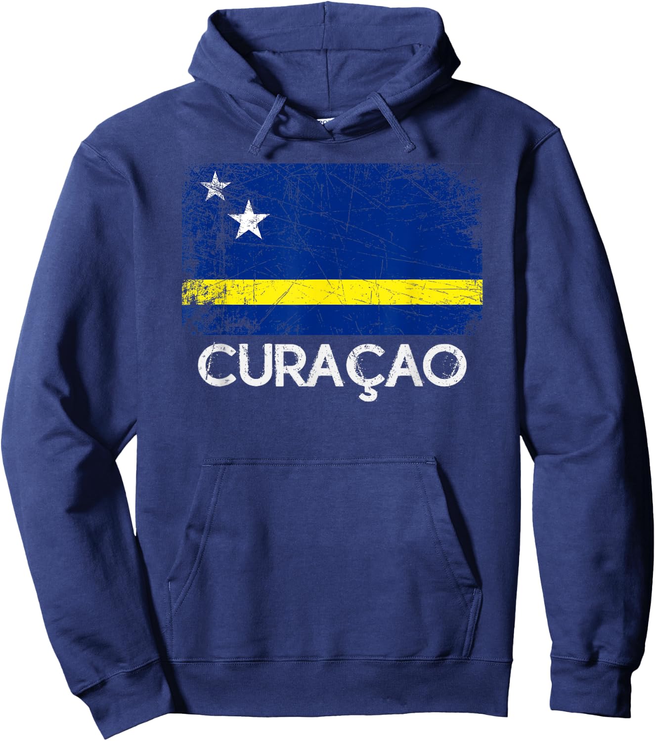 Curacaoan Flag | Vintage Made In Curacao Gift Hoodie - Hoodie | Navy