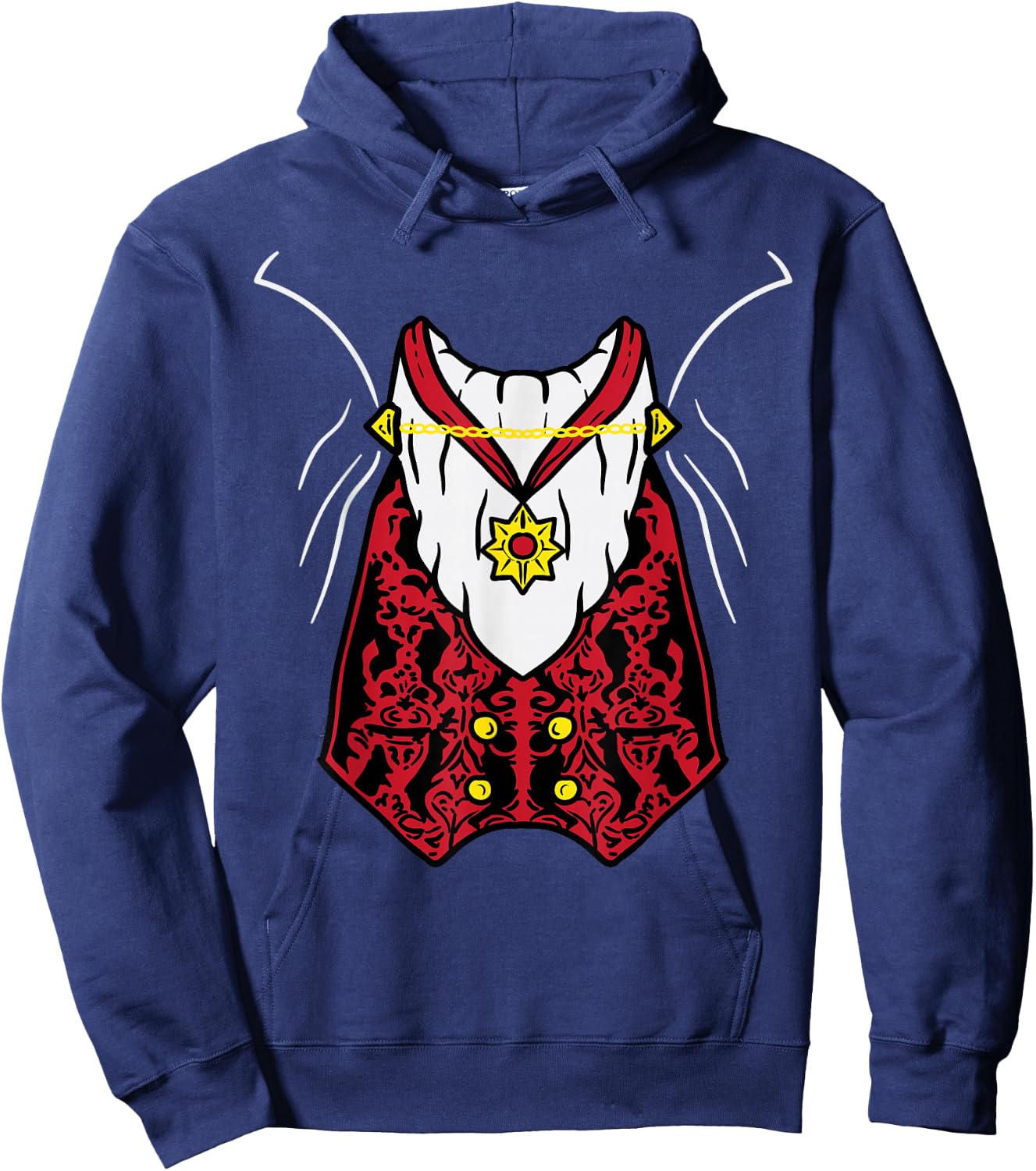Dracula Vampire Uniform DIY Easy Lazy Halloween Costume Hoodie - Hoodie | Navy