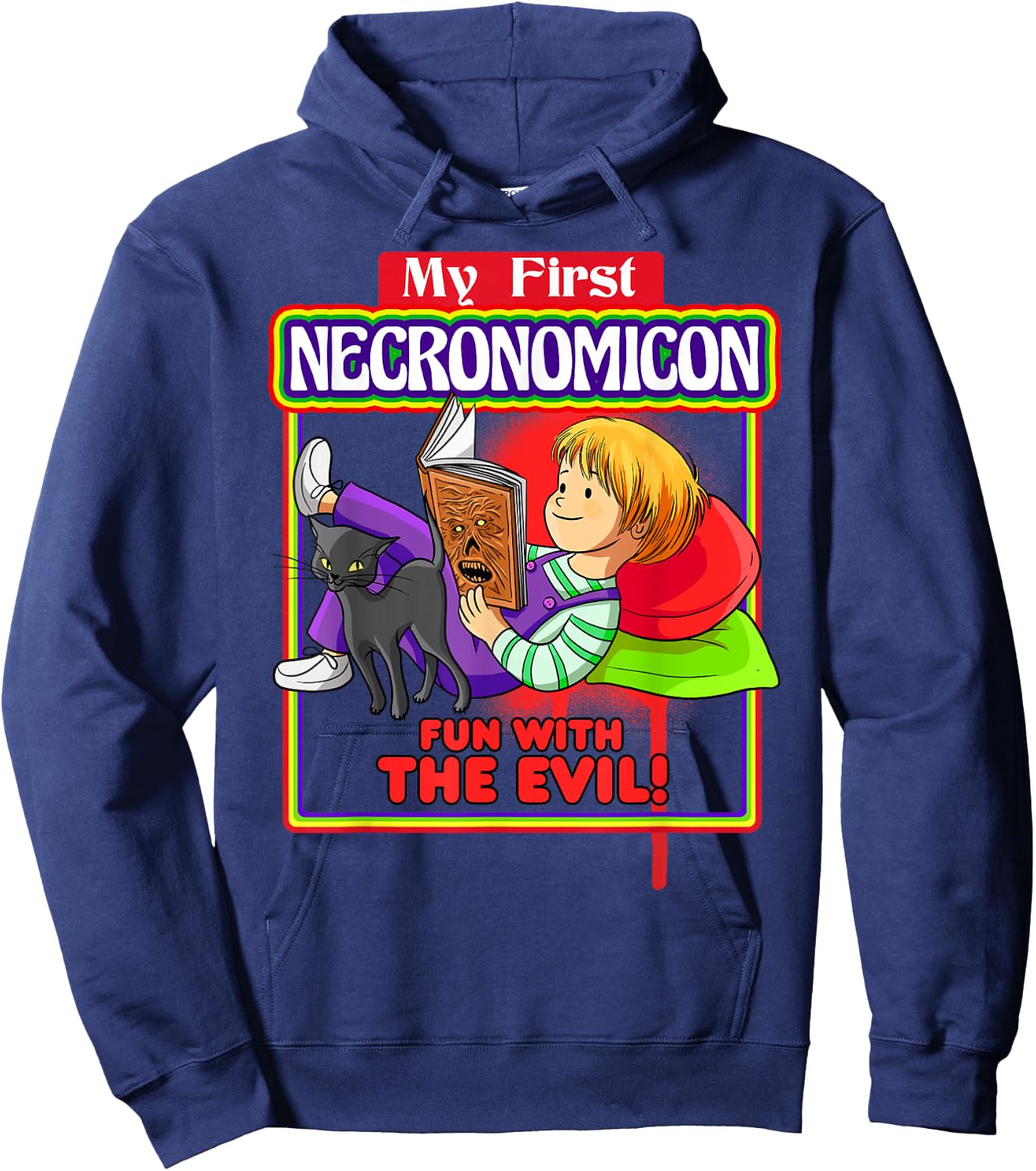 My first Necronomicon Fun with the Evil Witchcraft Hoodie - Hoodie | Navy