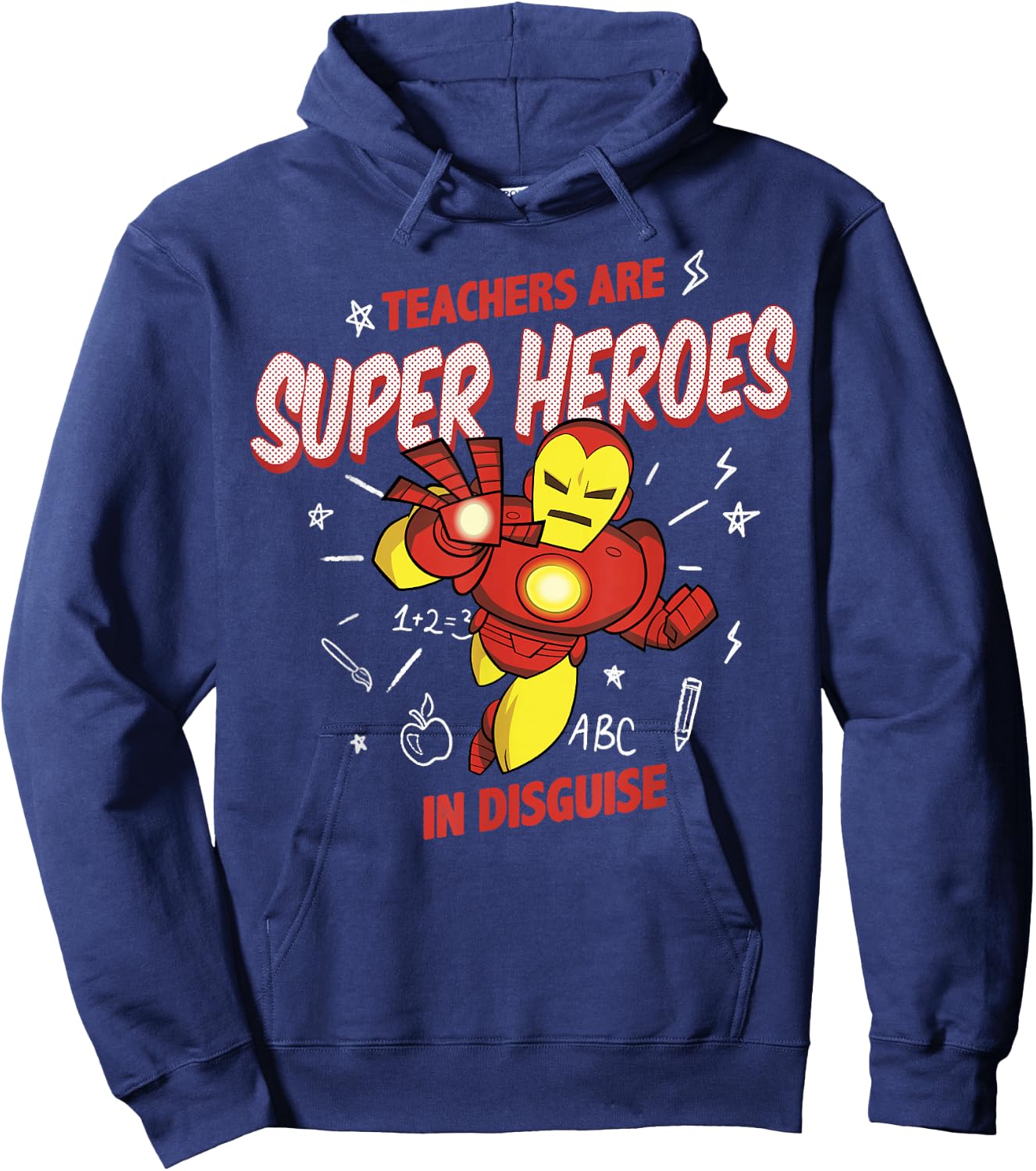 Marvel Iron Man Teachers Are Super Heroes Hoodie - Hoodie | Navy
