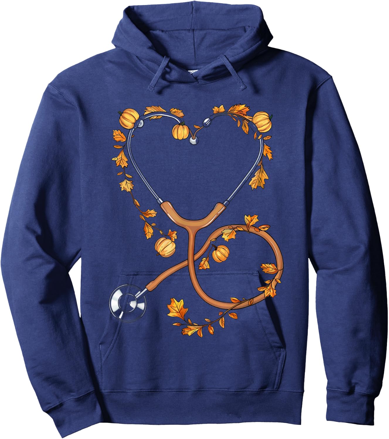 Nurse Thanksgiving Stethoscope Nursing Student Colleagues Hoodie - Hoodie | Navy