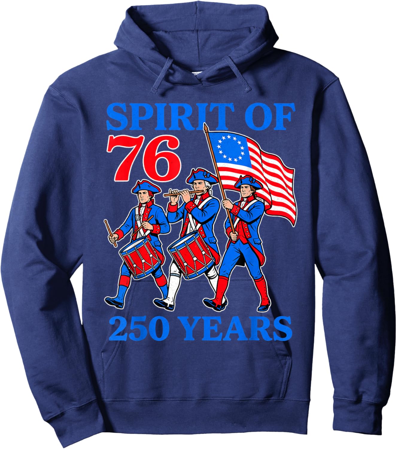 Spirit of 76 Vintage 4th of July Hoodie - Hoodie | Navy