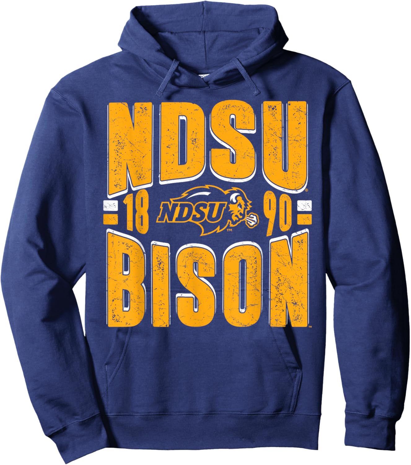 North Dakota State Bison Vintage 90's Retro Green Hoodie - Hoodie | Navy