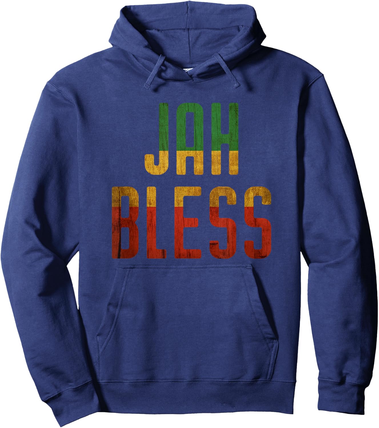 Jah Bless Rasta T Shirt Jamaica Roots Rock Reggae Hoodie - Hoodie | Navy