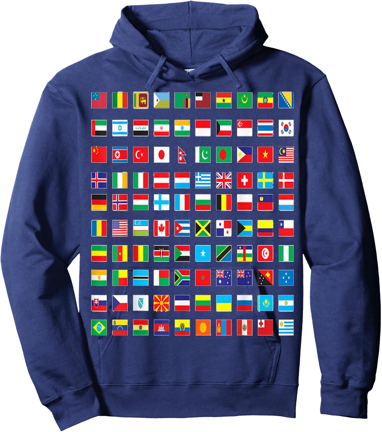 International world flags and world map for children Hoodie - Hoodie | Navy