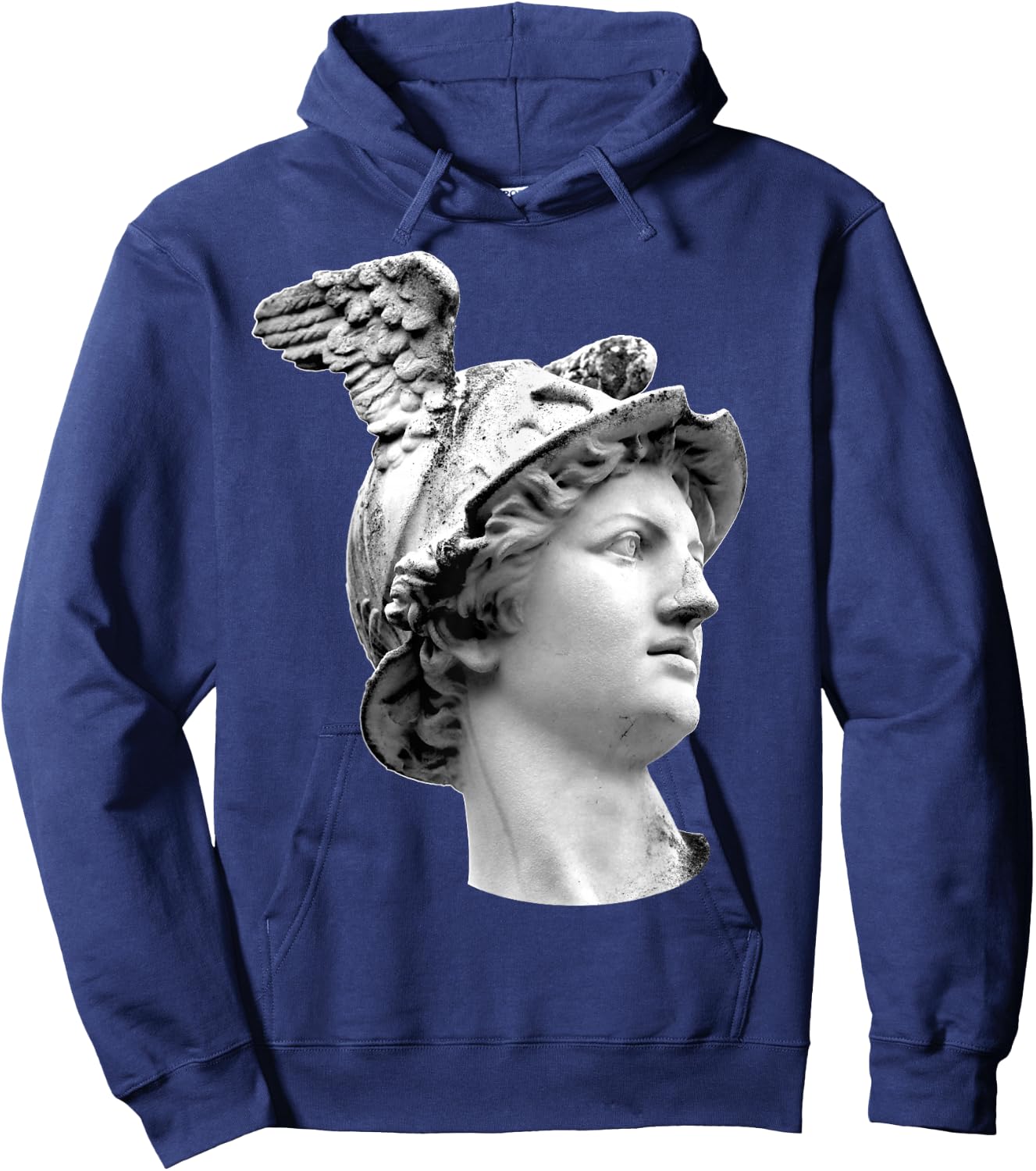 Hermes Mercury Statue Mythology Ancient Greek God Hoodie - Hoodie | Navy