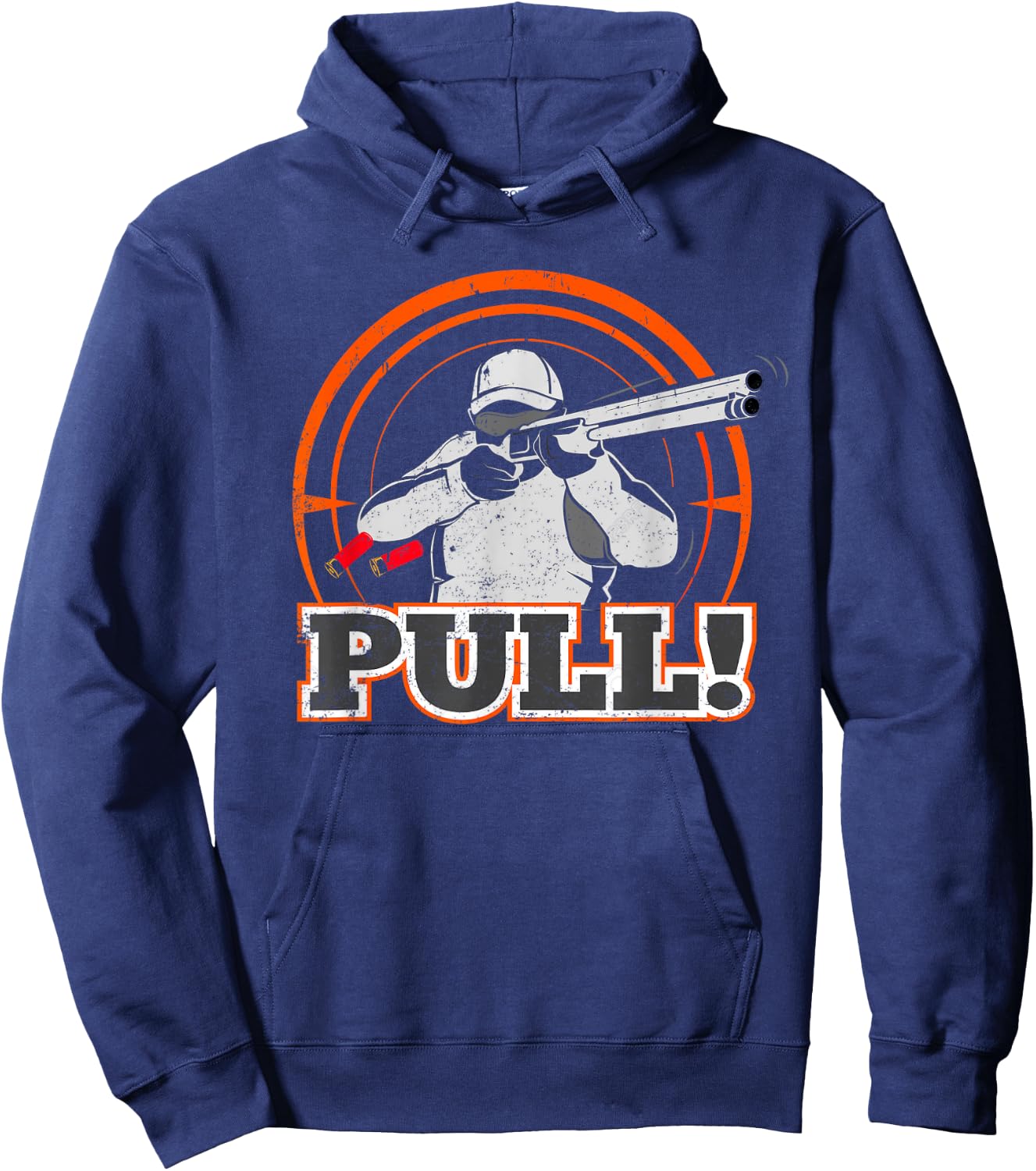 Pull Clay Skeet Shooting T Shirt Trap Shotgun Target Gift Hoodie - Hoodie | Navy