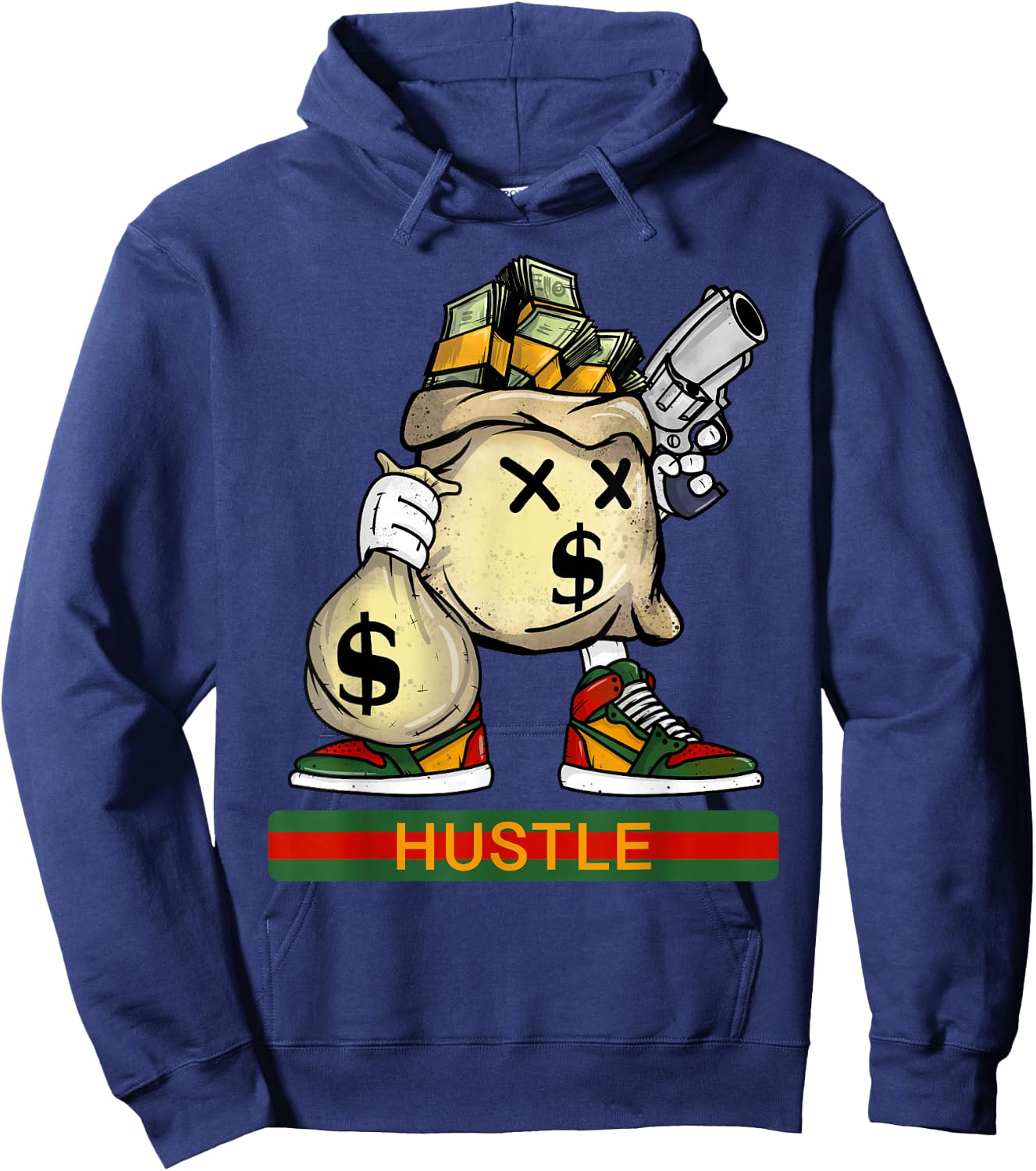 Money Stacks Hustle Wall Street Hip Hop Rap Lover Gift Hoodie - Hoodie | Navy