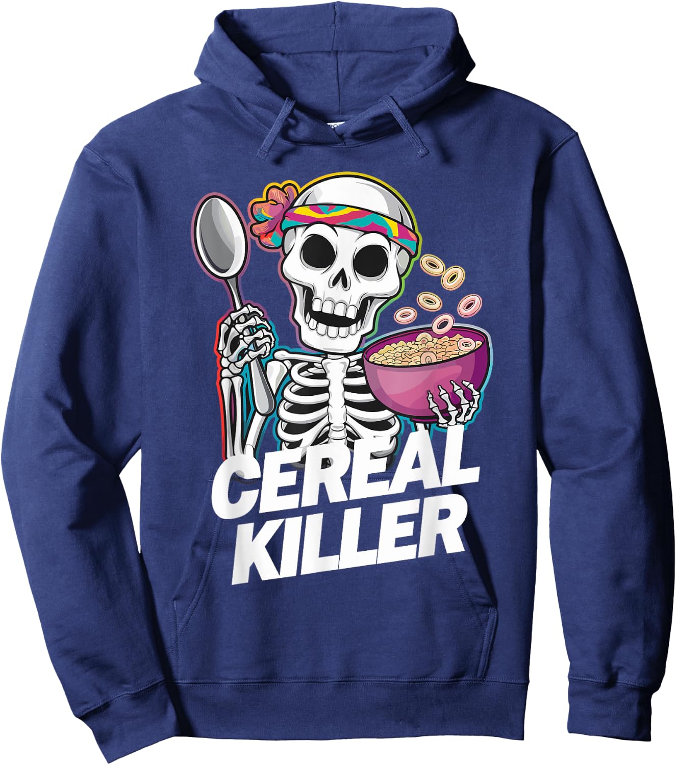 Cereal Killer Halloween Love Cereal Funny Cereal Hoodie - Hoodie | Navy