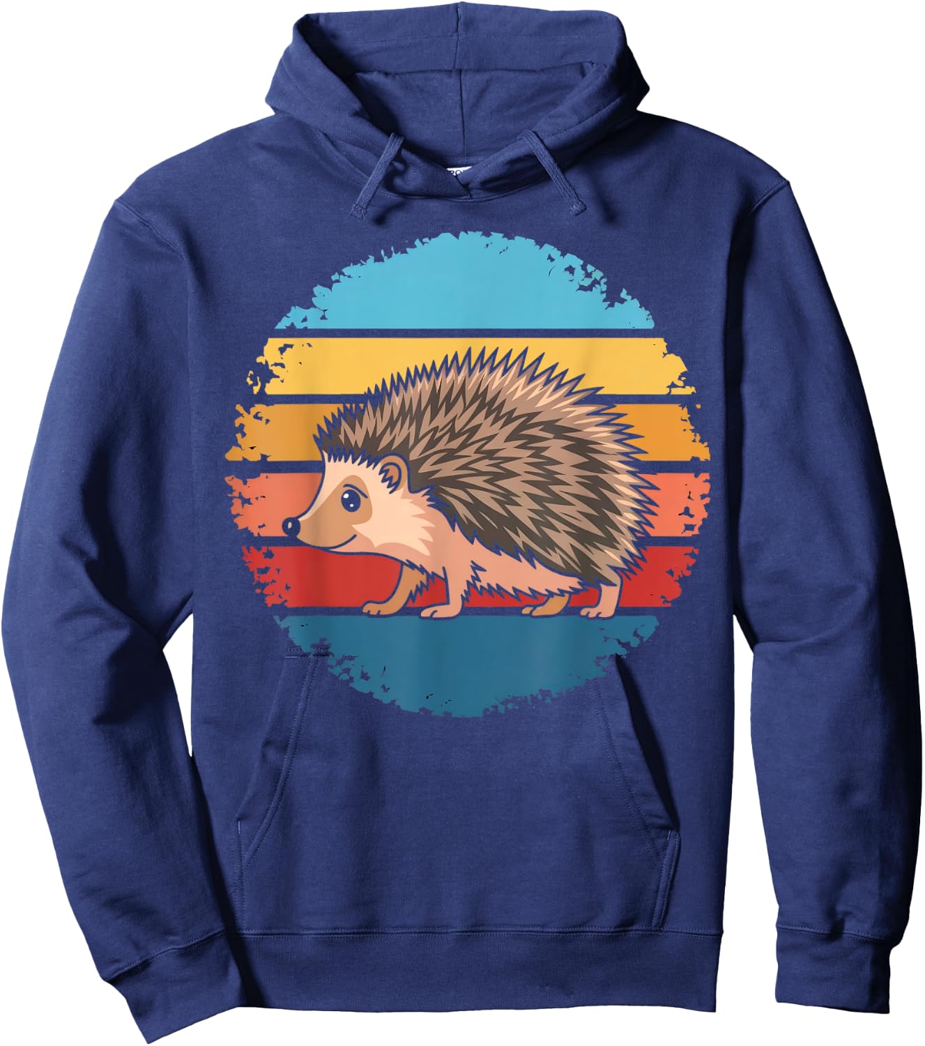 Retro Vintage Hedgehog Animal Lover Nature Gifts Men Women Hoodie - Hoodie | Navy