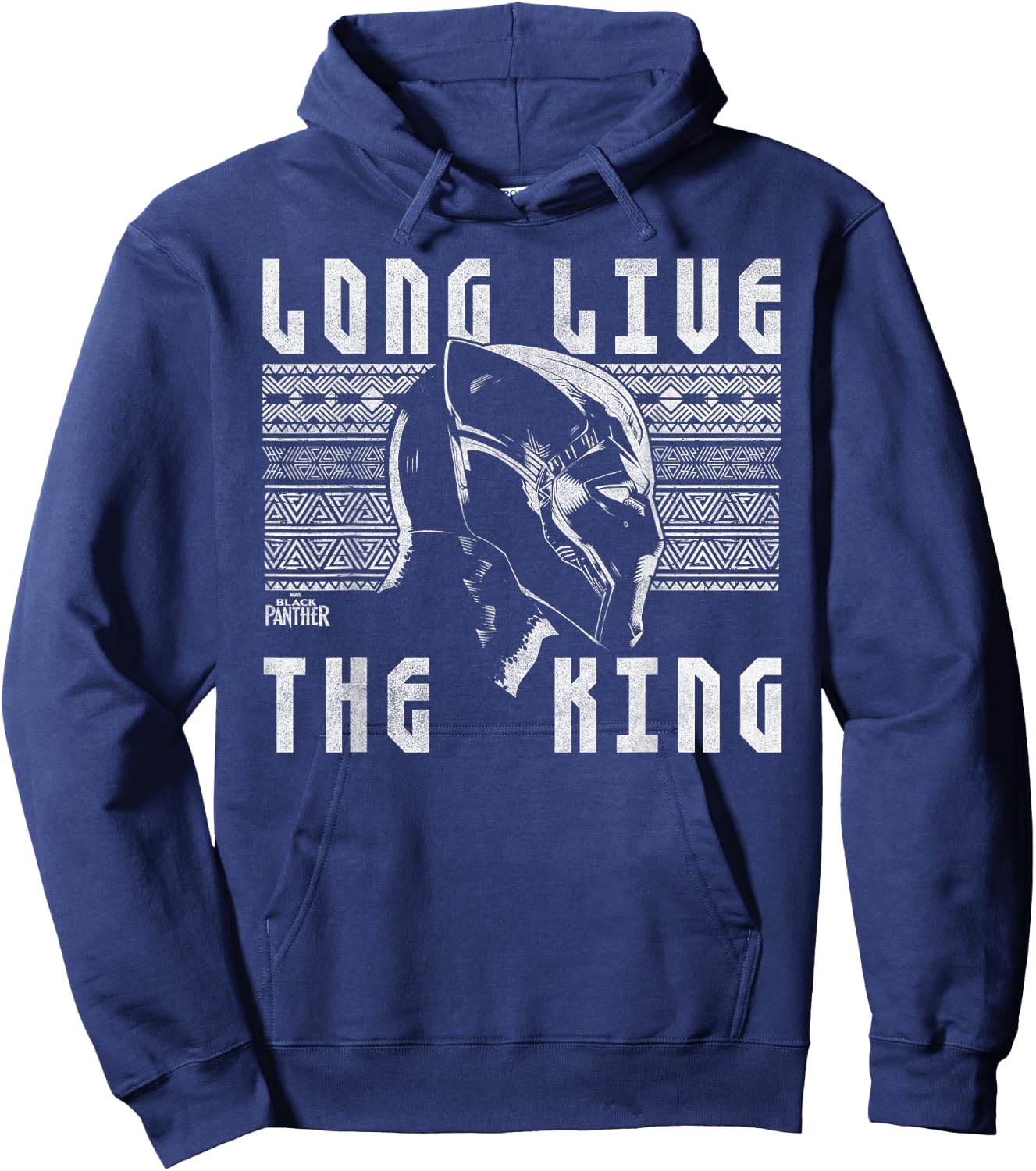Marvel Black Panther Long Live Urban King Graphic Hoodie - Hoodie | Navy
