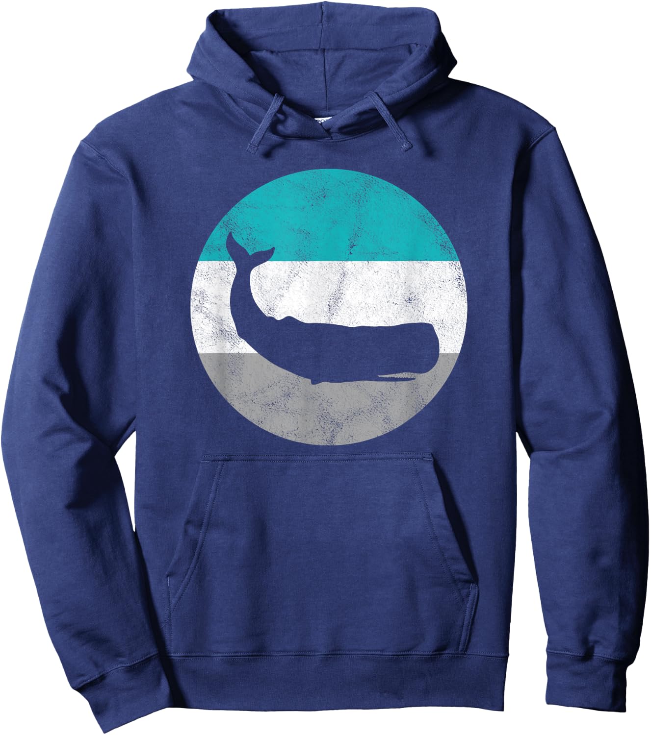Sperm Whale Gift Shirt & Women | Retro Vintage Hoodie - Hoodie | Navy