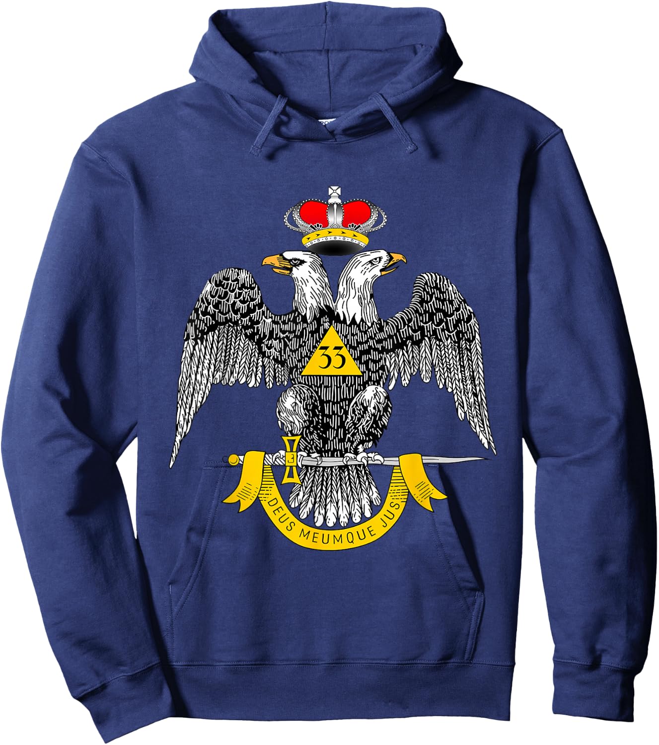 33rd Degree Mason T Shirt Masonic Scottish Rite Down Hoodie - Hoodie | Navy