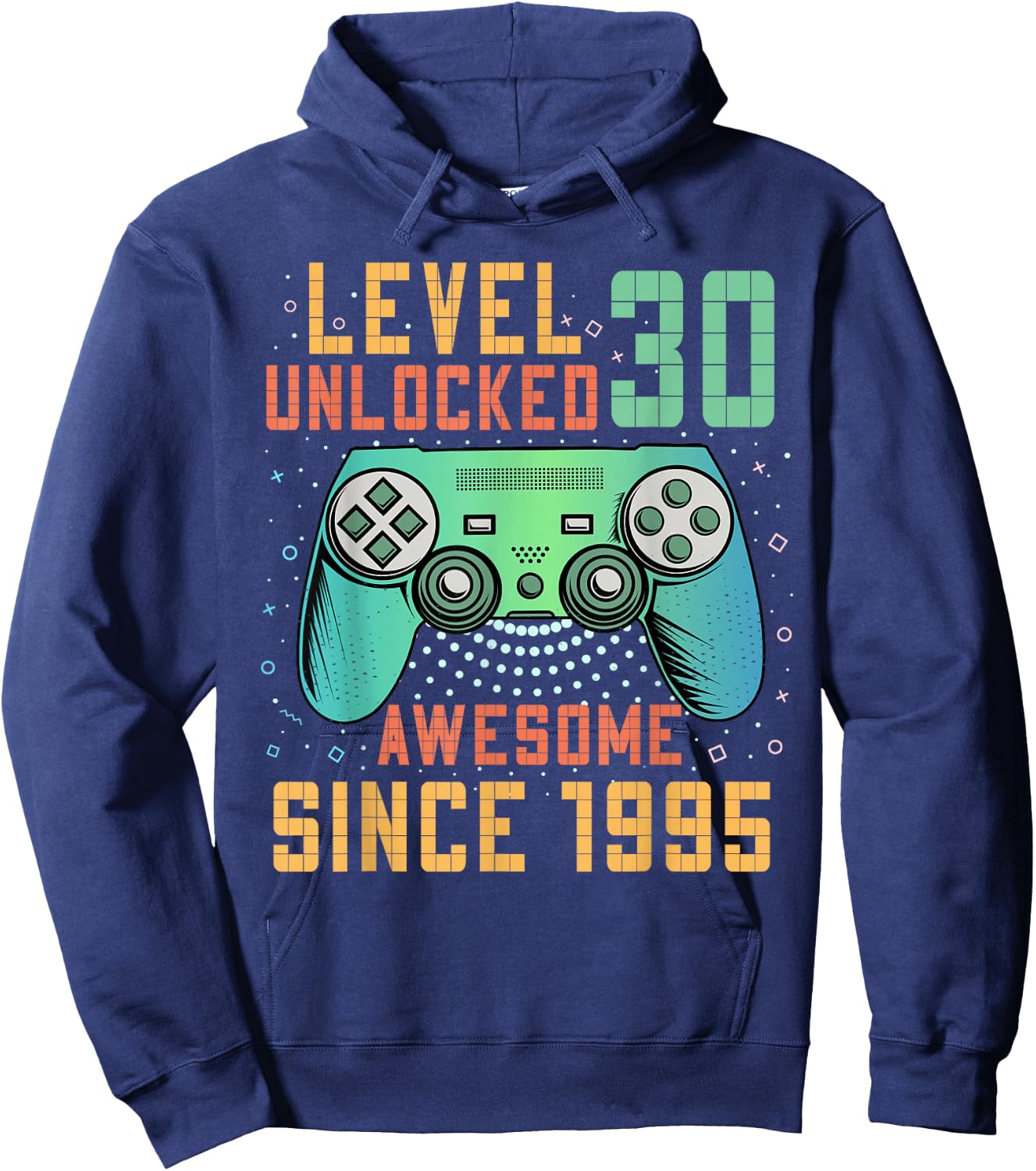 Level 30 Unlocked 30th Birthday 30 Year Old Man Gifts Gaming Hoodie - Hoodie | Navy