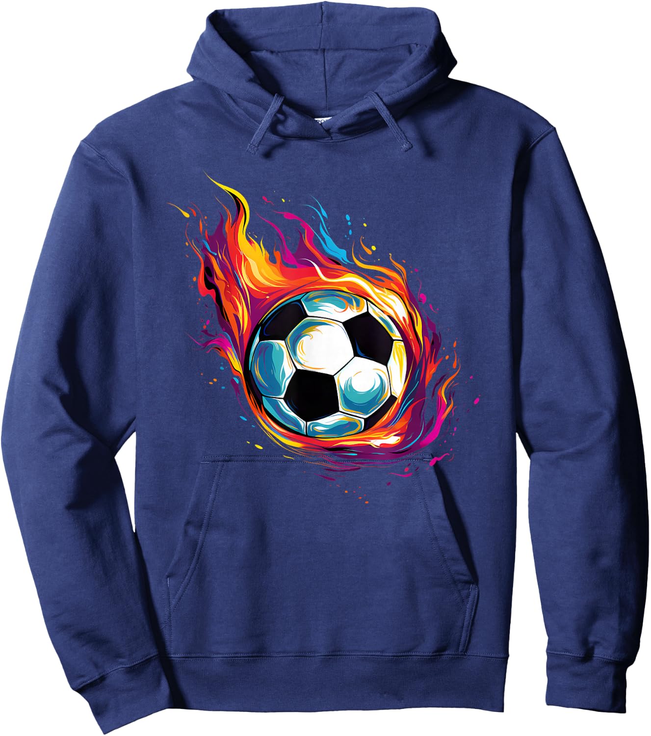 Colorful Soccer Ball Hoodie - Hoodie | Navy