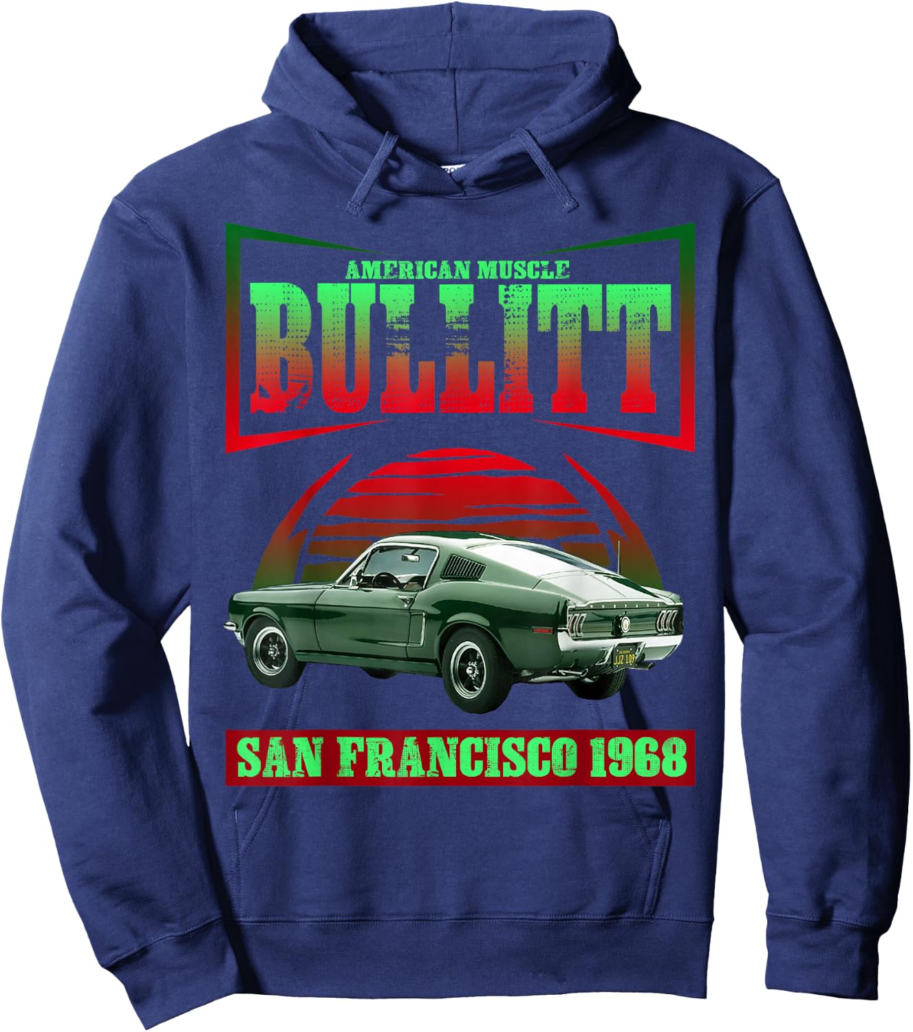 American muscle car bullitt Hoodie - Hoodie | Navy