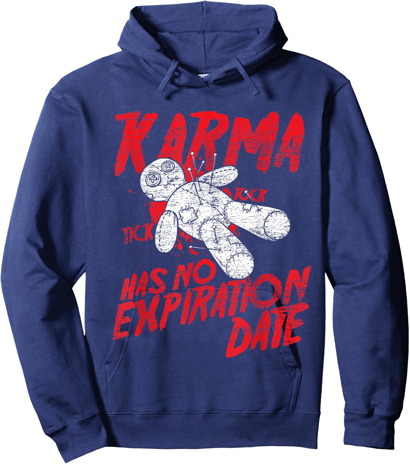 Voodoo Doll Costume Gift Scary Karma Halloween Hoodie - Hoodie | Navy
