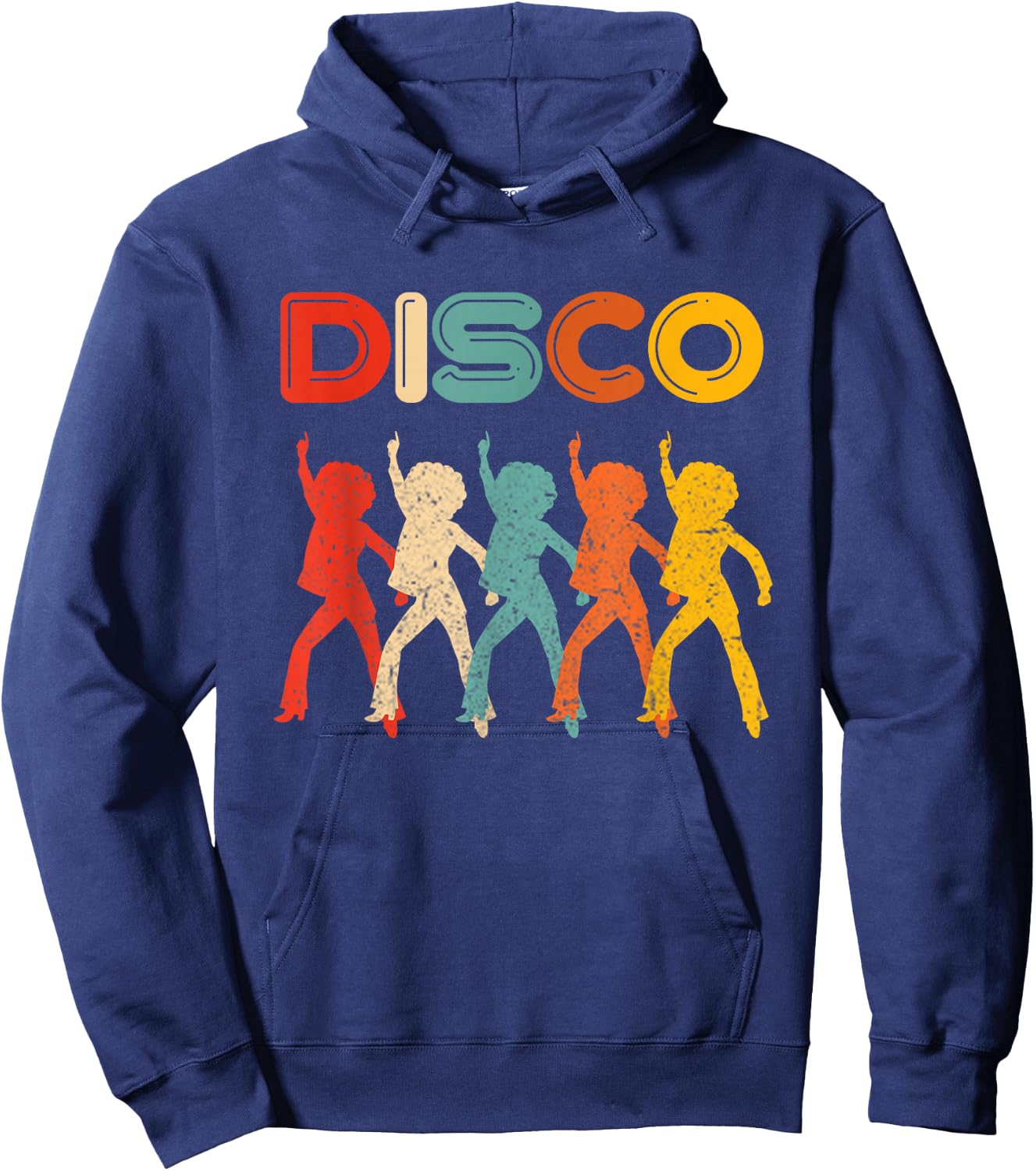 Disco 70s Disco Themed Vintage Retro Dancing Hoodie - Hoodie | Navy