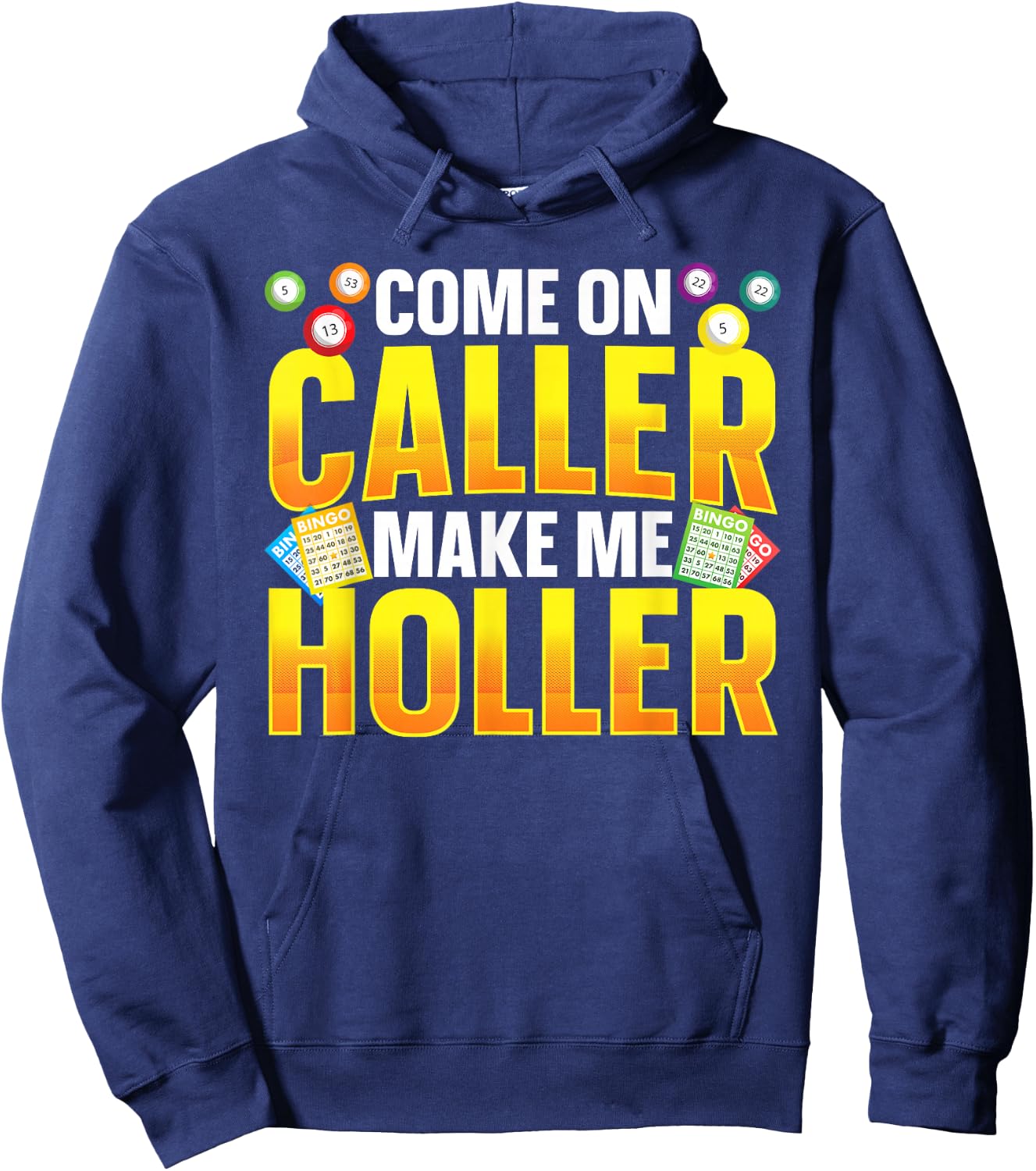 Best Bingo Art Women Gamble Bingo Lover Bingo Player Hoodie - Hoodie | Navy