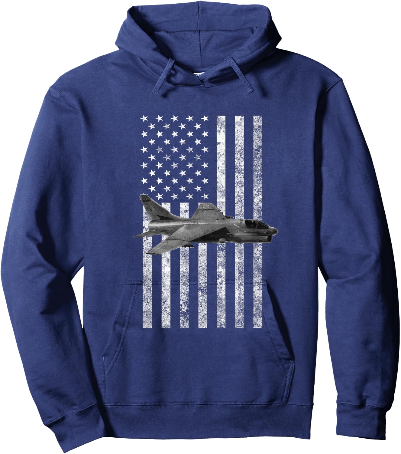 A-7 Corsair II USA American Flag - Military Hoodie - Hoodie | Navy