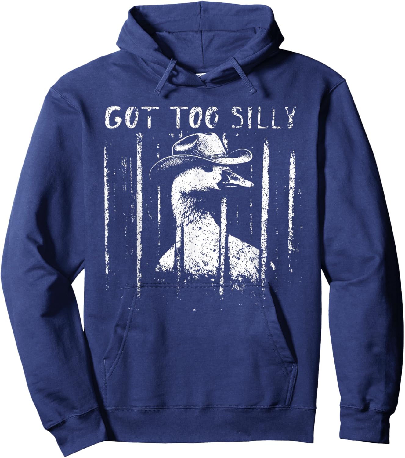Got Too Silly Goose Meme Funny Goose Jailbird Prison Hoodie - Hoodie | Navy