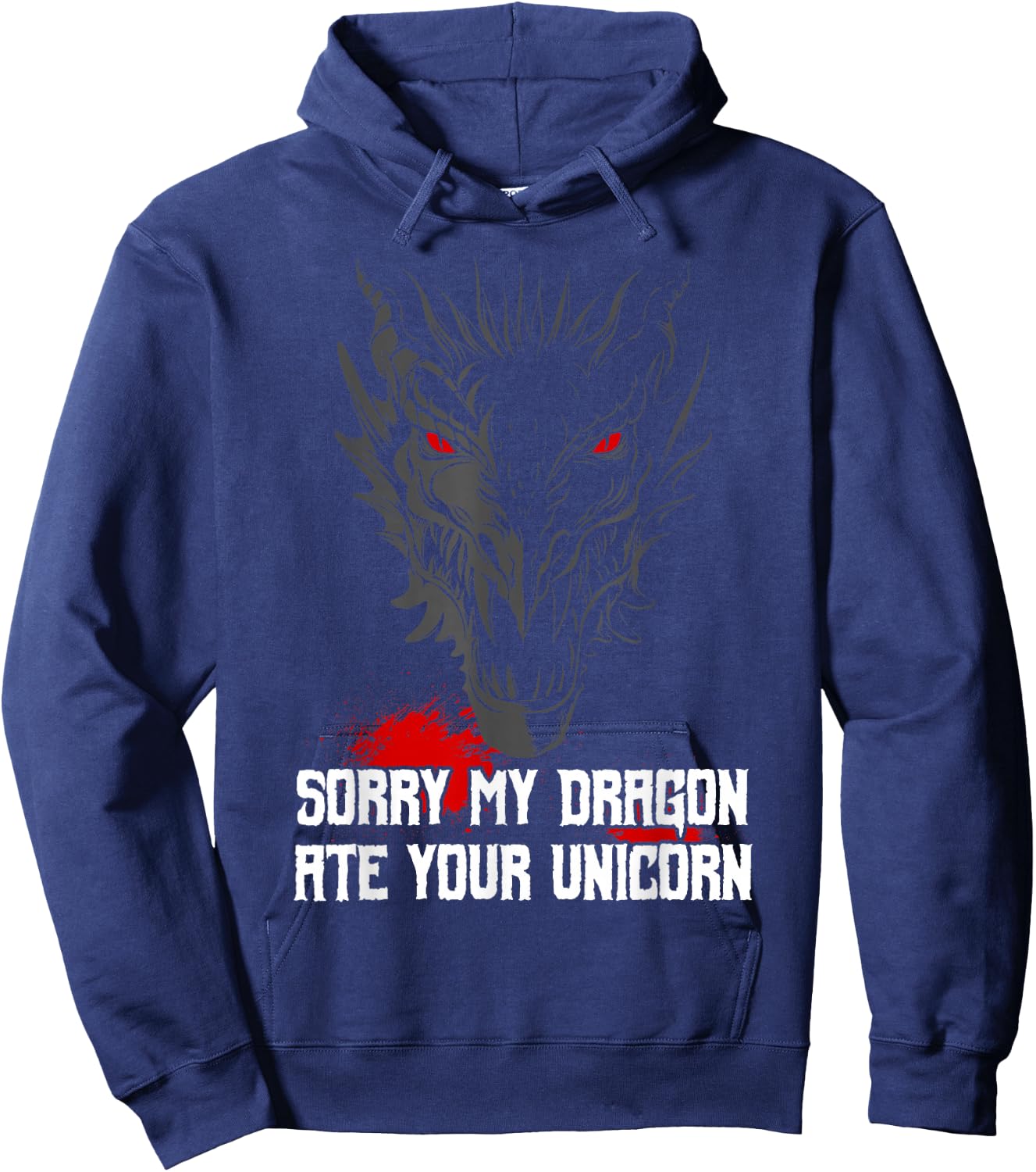 Sorry My Dragon Ate Your Unicorn Hoodie - Hoodie | Navy