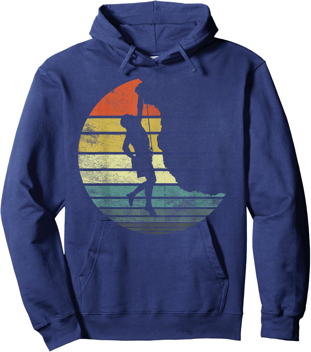 Climber Gifts Funny Rock Climbing Retro Vintage Bouldering Hoodie - Hoodie | Navy