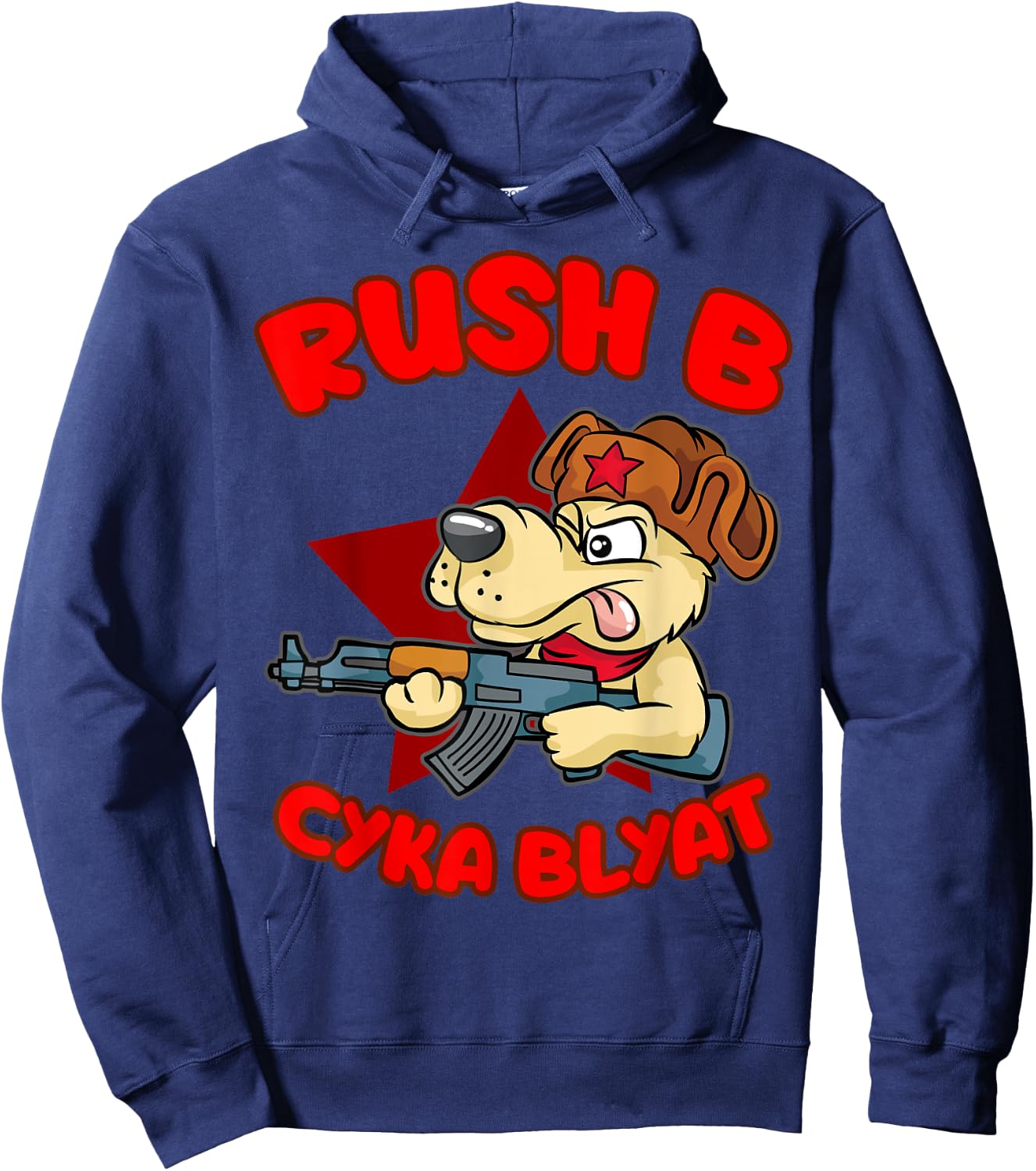 Rush B Cyka Blyat | Dog Men Women Hoodie - Hoodie | Navy