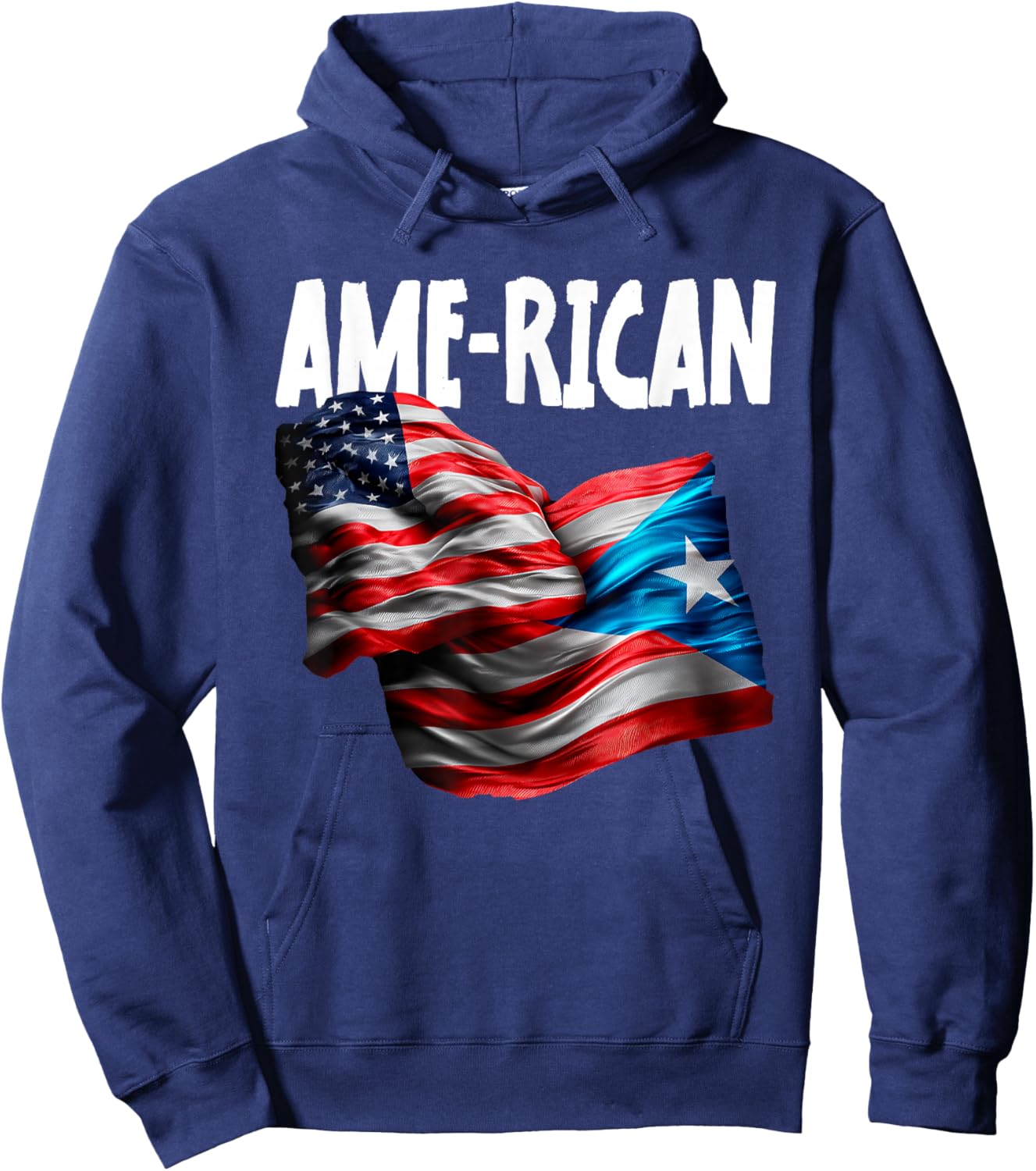 Puerto Rico Hispanic Pride Design Hoodie - Hoodie | Navy
