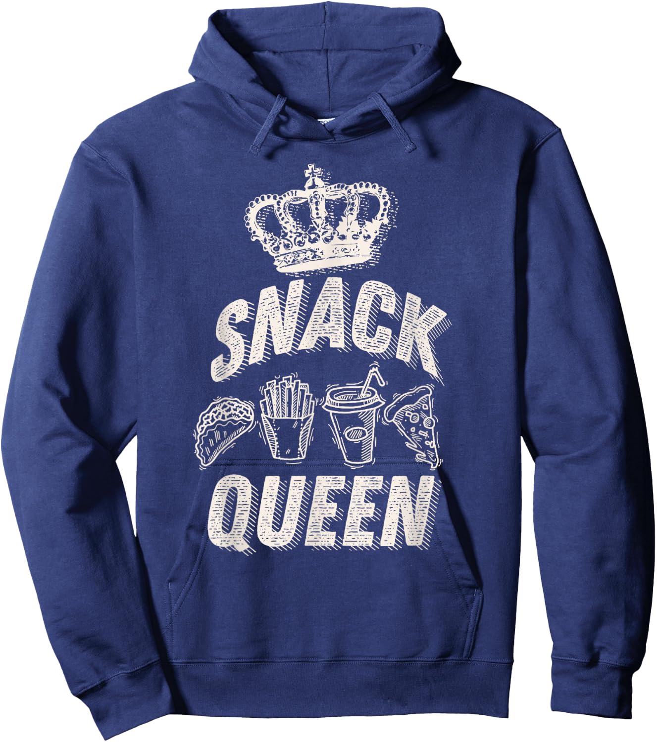 Snack Queen Shirt | Cool I Love Midnight Snack Boy Girl Gift Hoodie - Hoodie | Navy