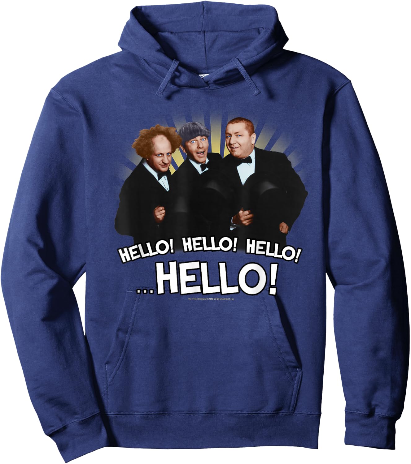 TTS- The Three Stooges Hello! Hello! Hello! ...Hello! Hoodie - Hoodie | Navy