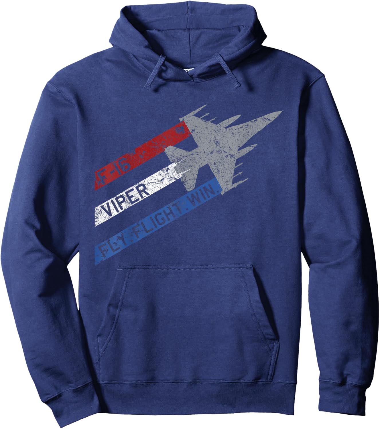 F-16 "Viper" Jet Fighter Airplane Fly Fight Win Hoodie - Hoodie | Navy