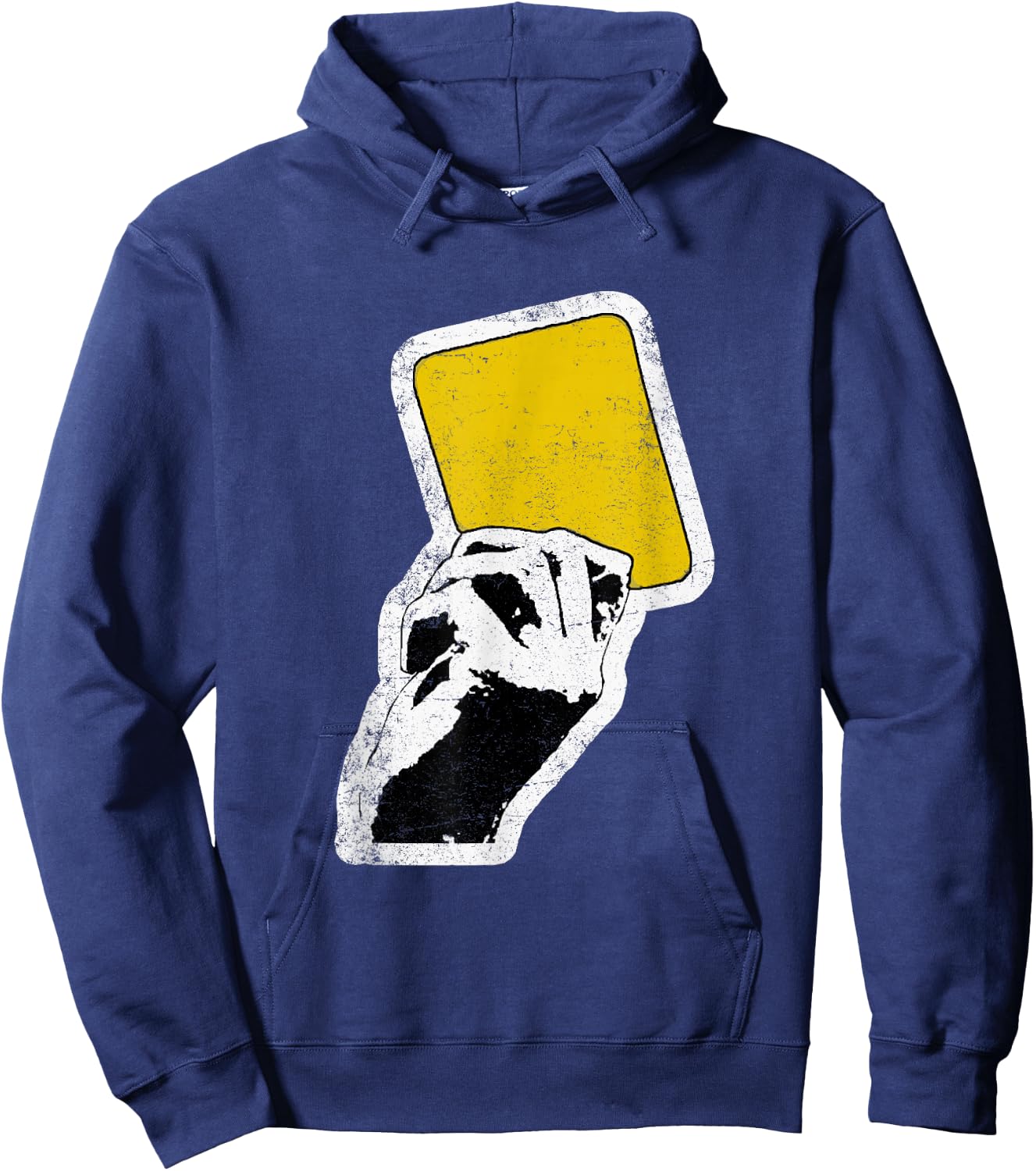 Referee Yellow Card Coach Sports Football Soccer Hoodie - Hoodie | Navy
