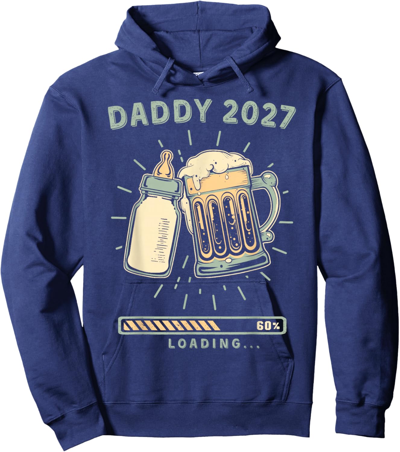 Daddy 2027 Loading Going to Be A Dad Hoodie - Hoodie | Navy