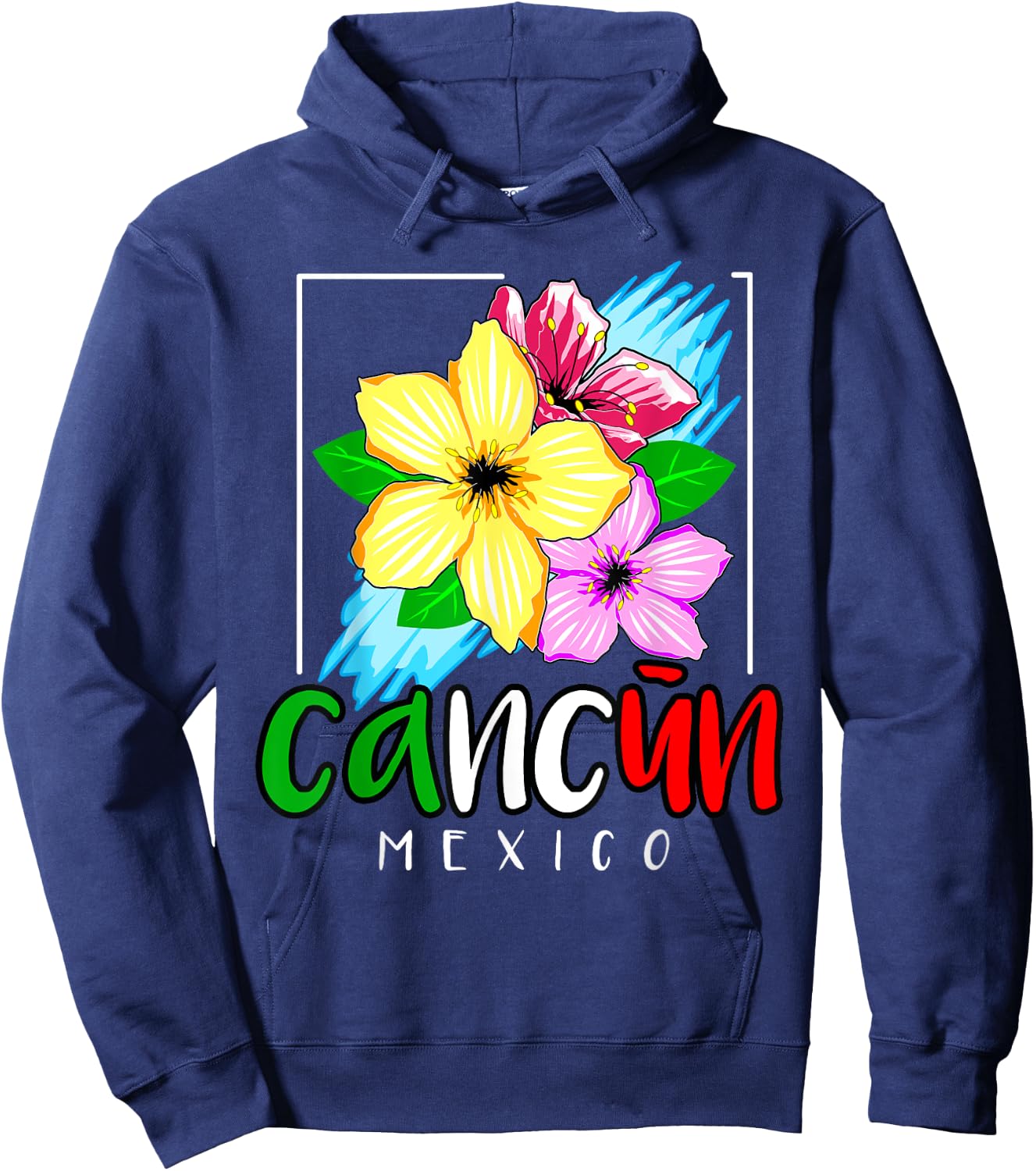 Cancun Mexico Souvenir Gift Spring Break Summer Vacation Hoodie - Hoodie | Navy