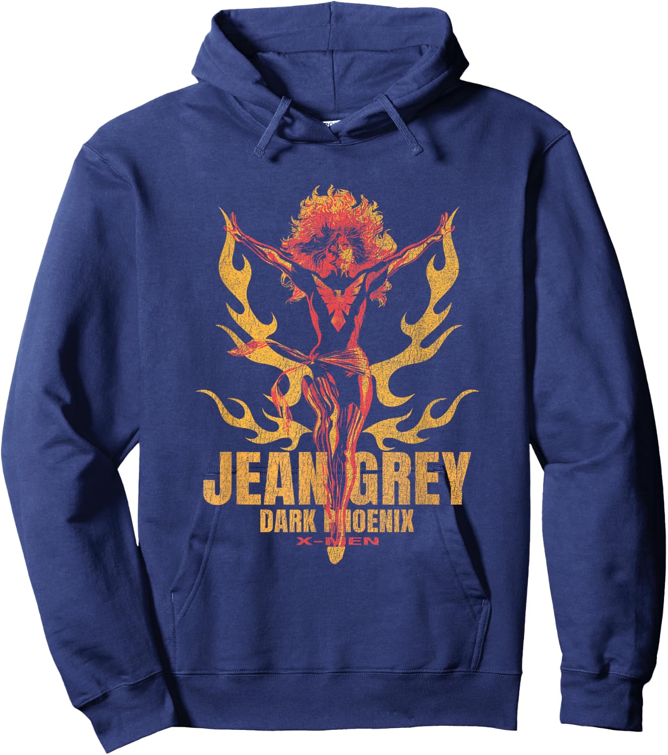 Marvel Comics X-Men Jean Grey Dark Phoenix Fire Flame Hoodie - Hoodie | Navy