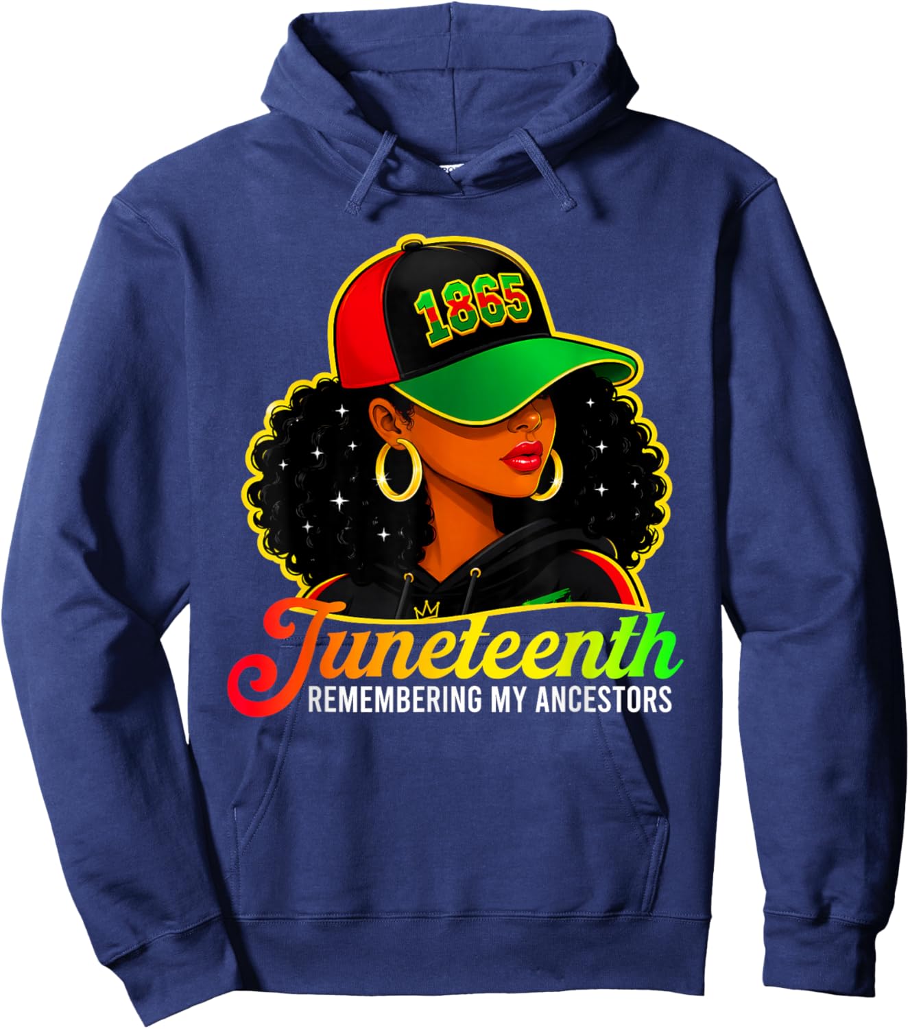 Juneteenth Remembering My Ancestors Black Women Juneteenth Hoodie - Hoodie | Navy