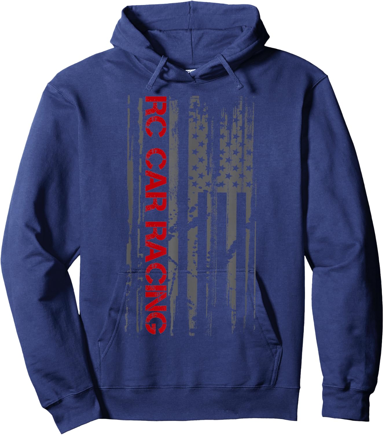 RC Racing American Flag Remote Radio Controlled RC Car Hoodie - Hoodie | Navy