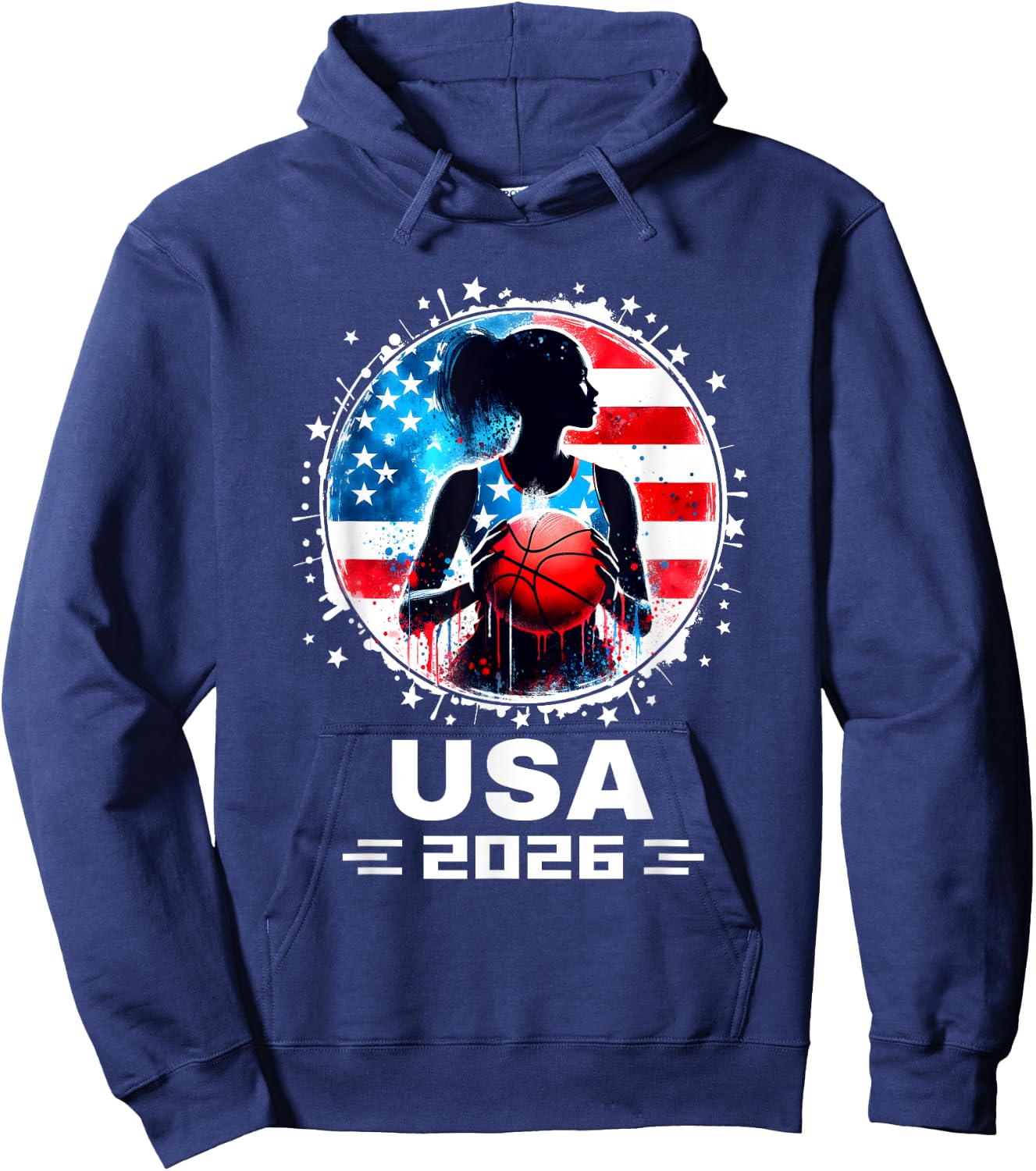 Women Basketball Team 2026 Basketball 2026 USA Team 2026 Hoodie - Hoodie | Navy