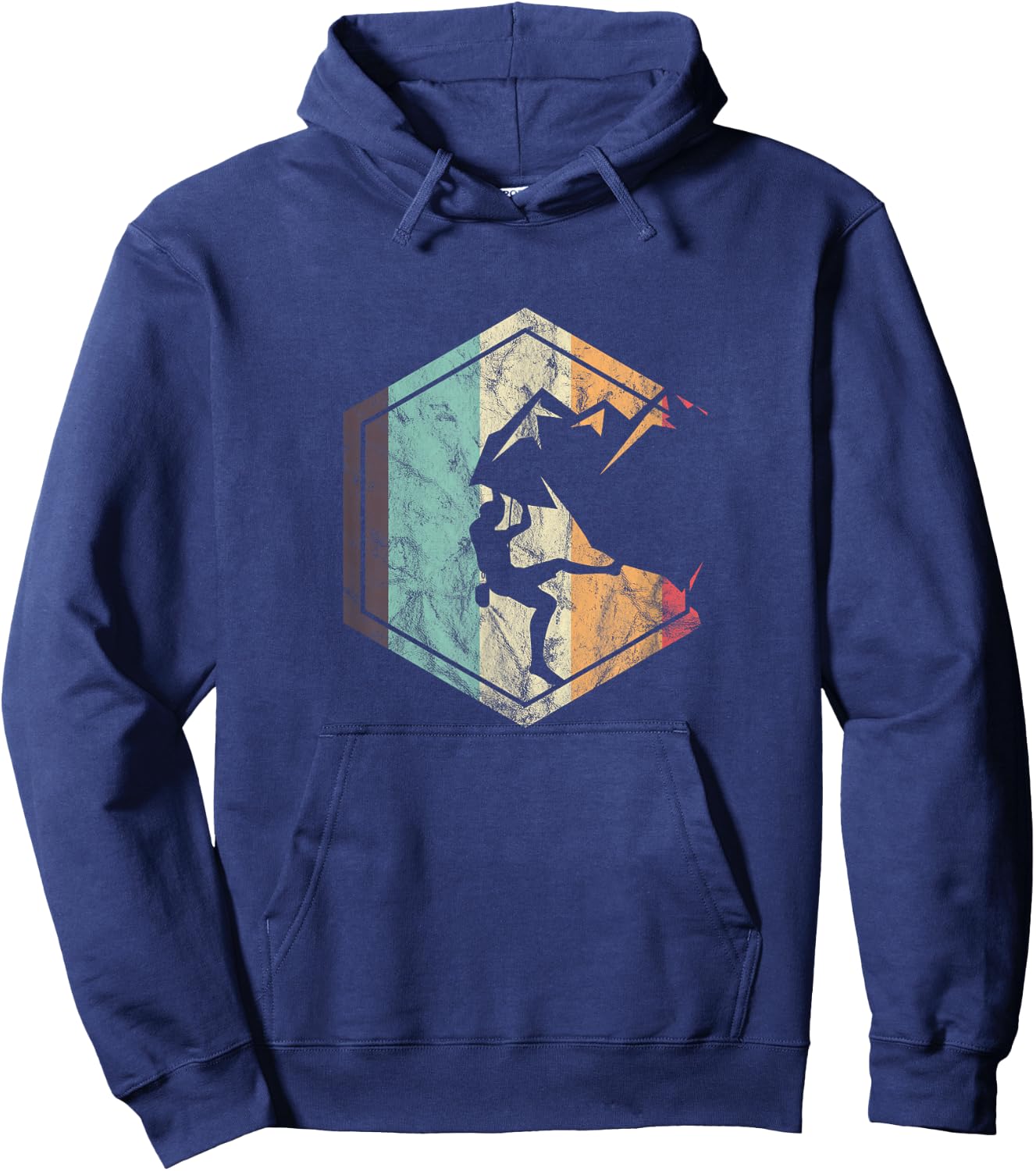 Climbing Mountaineering Climber Athletes Mountain Rock Gift Hoodie - Hoodie | Navy