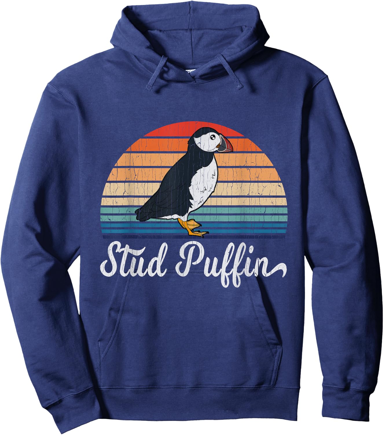 Stud Puffin Funny Animal Lovers Hoodie - Hoodie | Navy