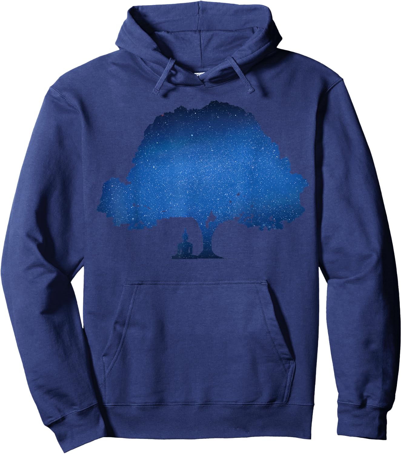 Beneath the Bodhi Tree Buddhism Hoodie - Hoodie | Navy