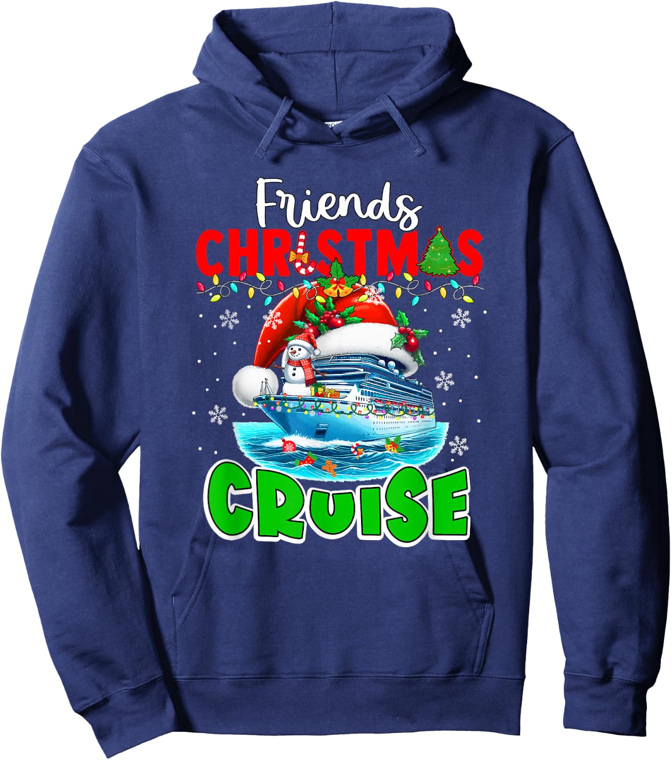 Friends Christmas Cruise Costume Cruise Ship Captain Lover Hoodie - Hoodie | Navy