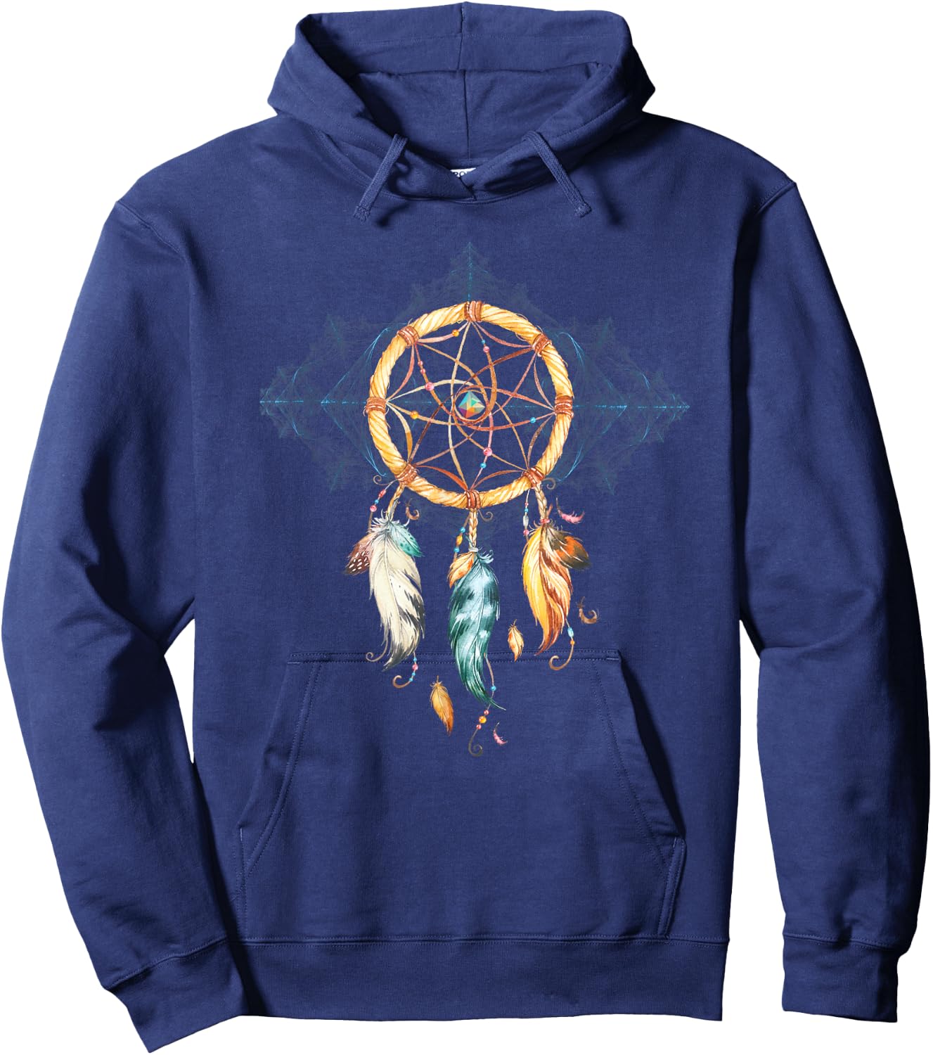 DREAM CATCHER VORTEX T SHIRT Shamanism Spiritual Meditation Hoodie - Hoodie | Navy