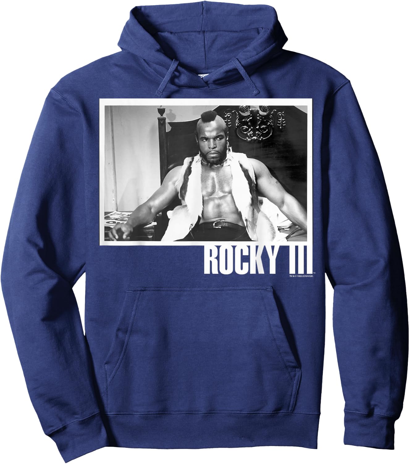 Rocky 3 Clubber Lang Black And White Photograph Hoodie - Hoodie | Navy